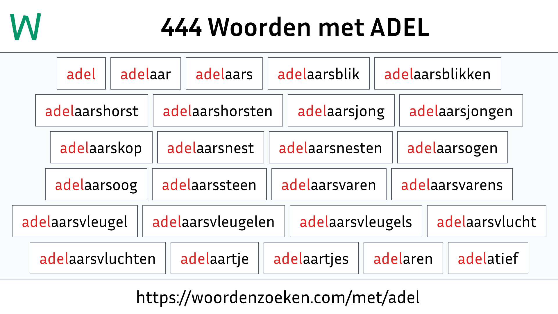 Woorden met ADEL