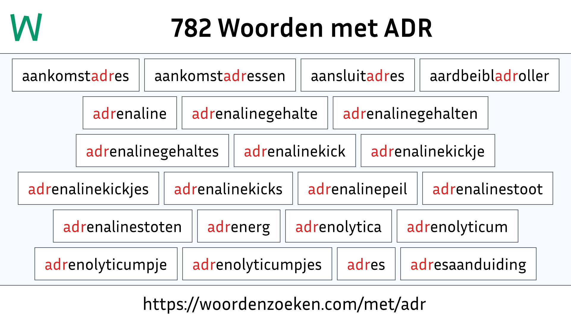 Woorden met ADR