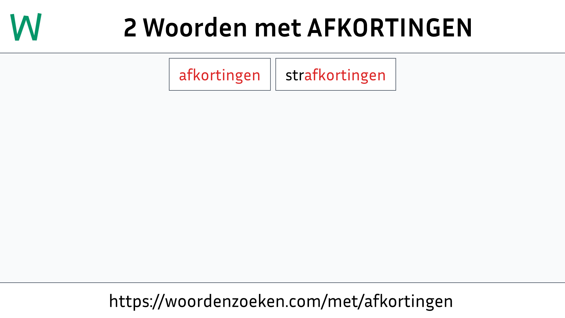 Woorden met AFKORTINGEN