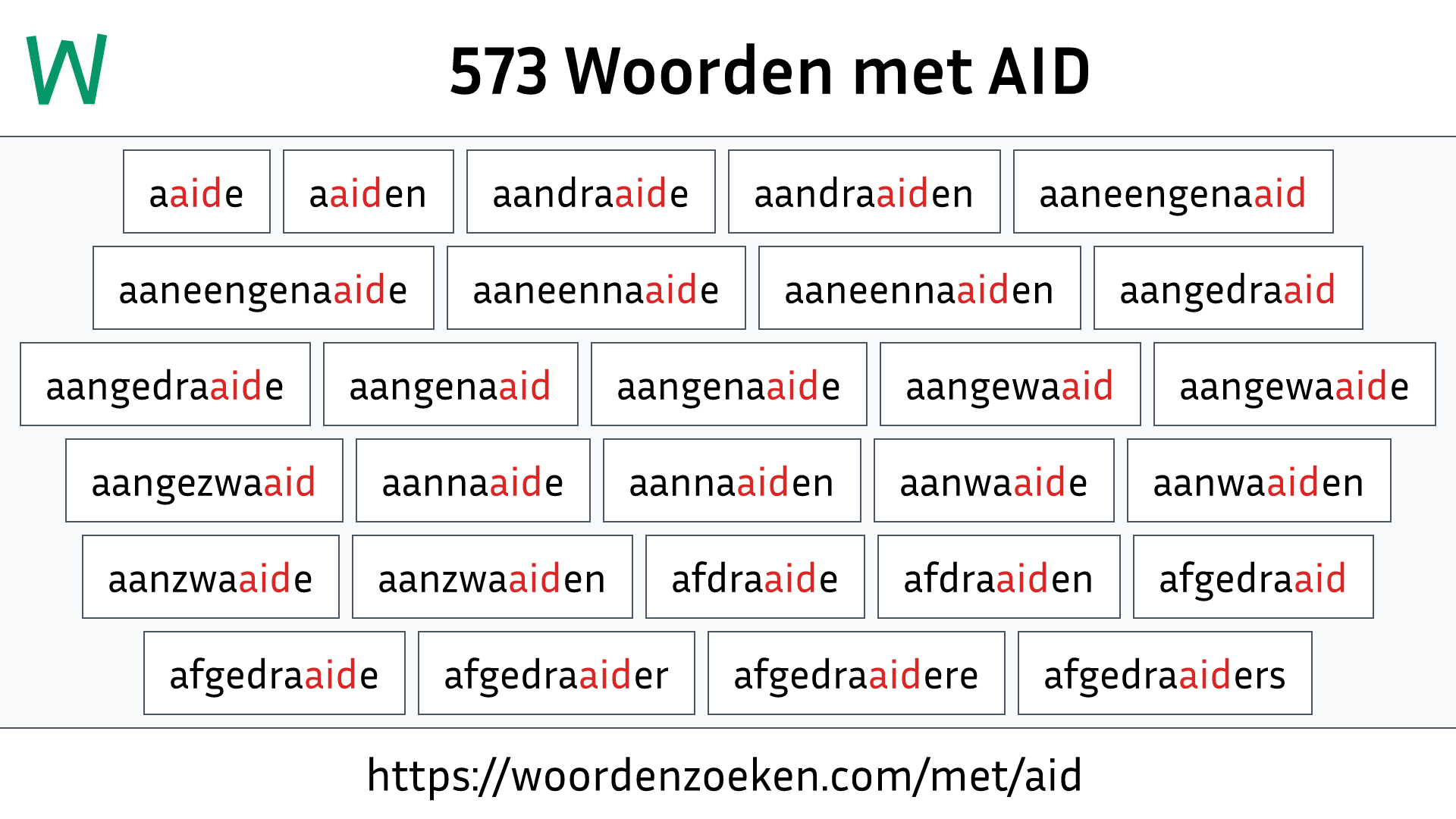 Woorden met AID