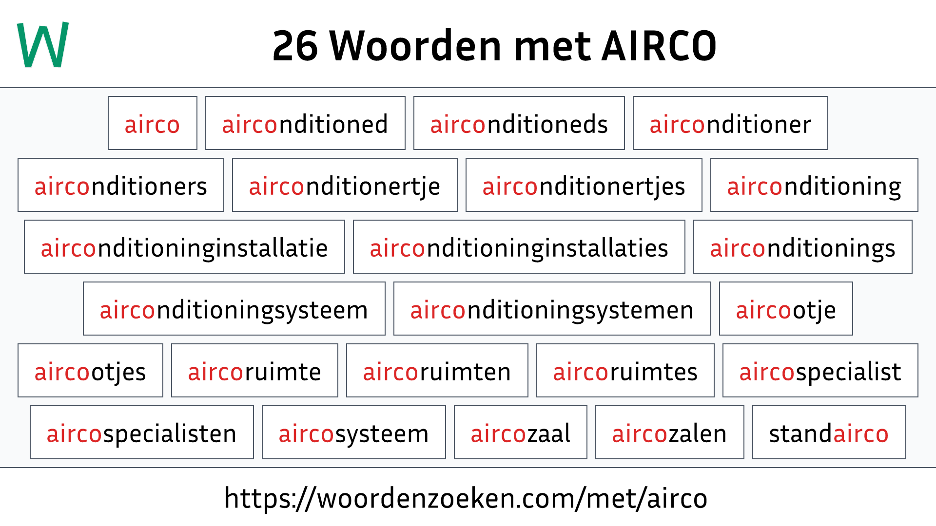 Woorden met AIRCO