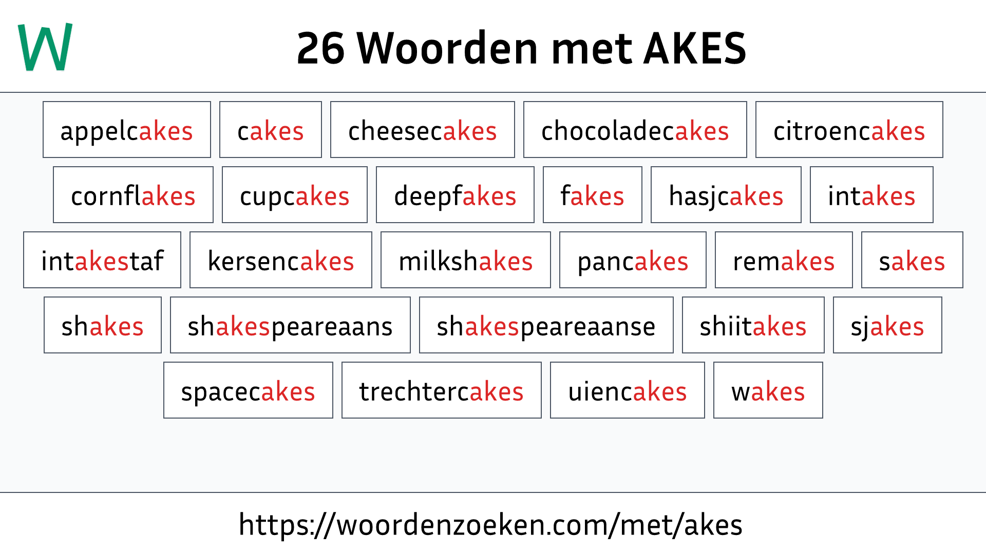 Woorden met AKES