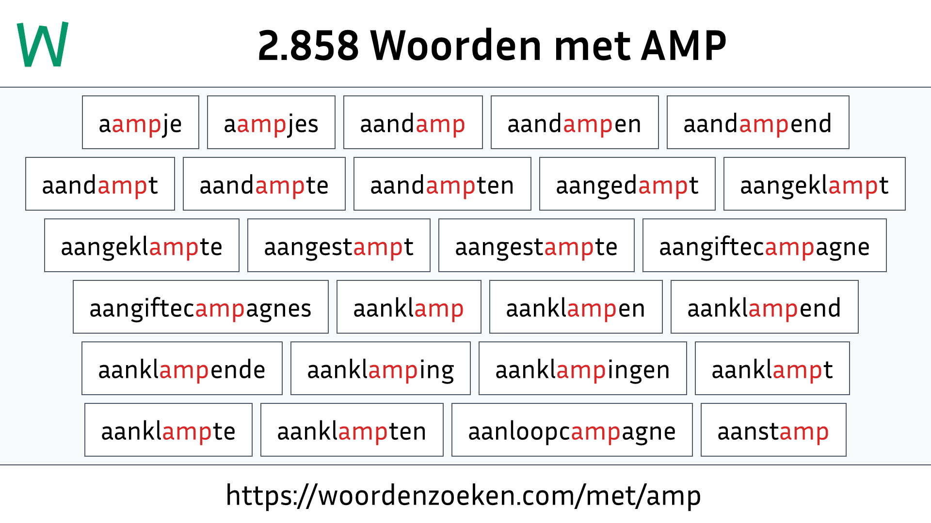 Woorden met AMP