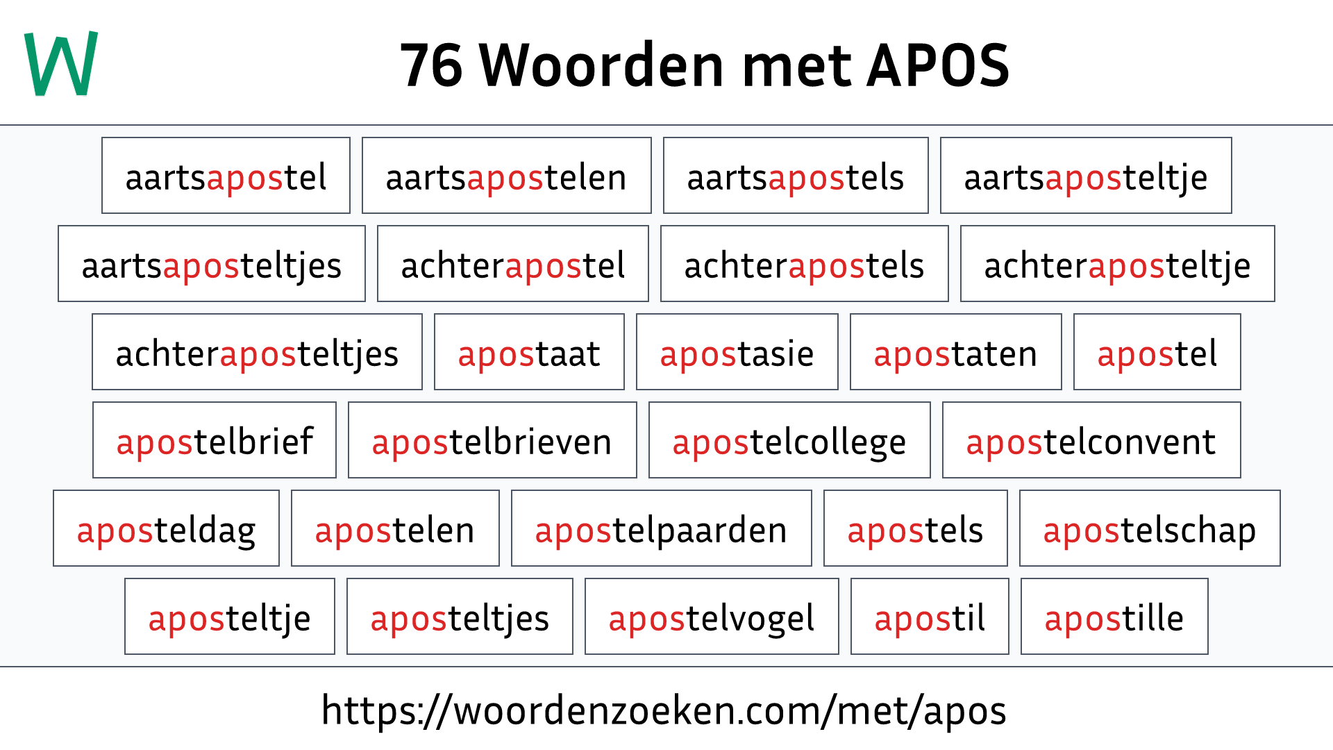 Woorden met APOS