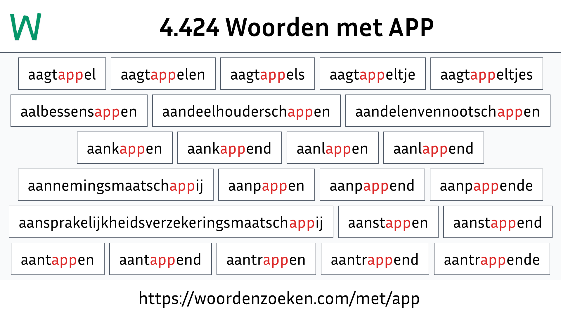 Woorden met APP