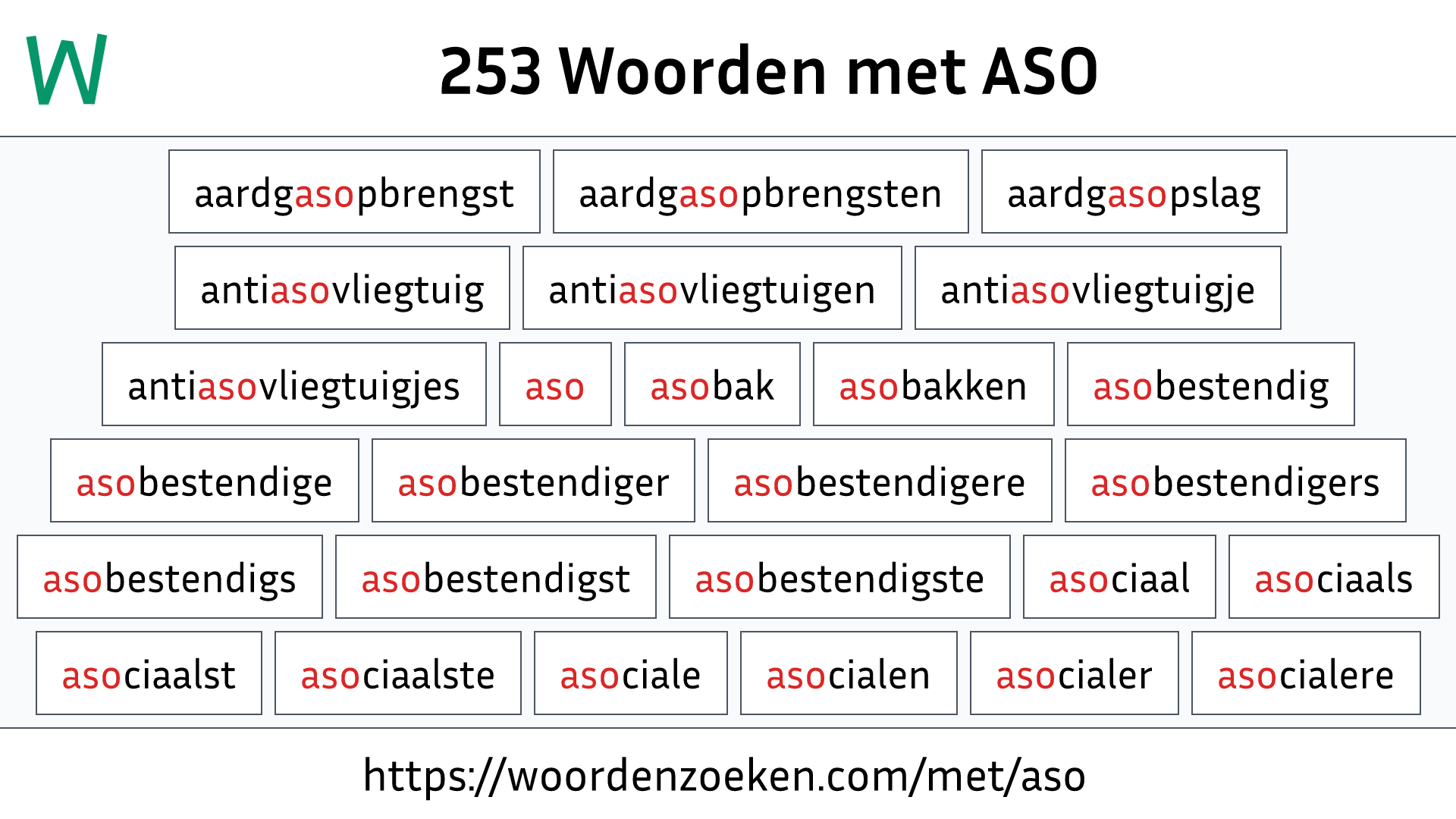 Woorden met ASO