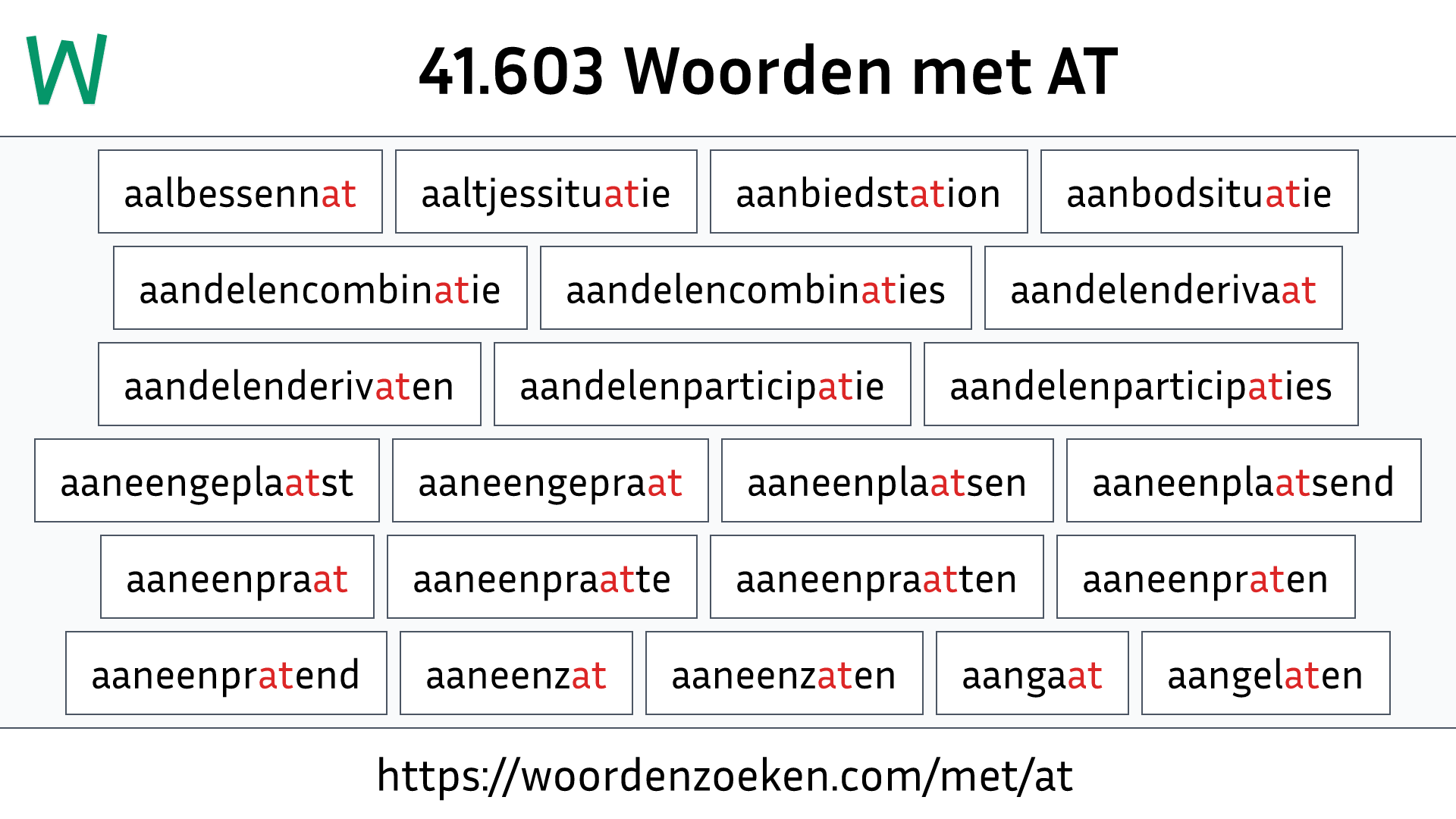 Woorden met AT