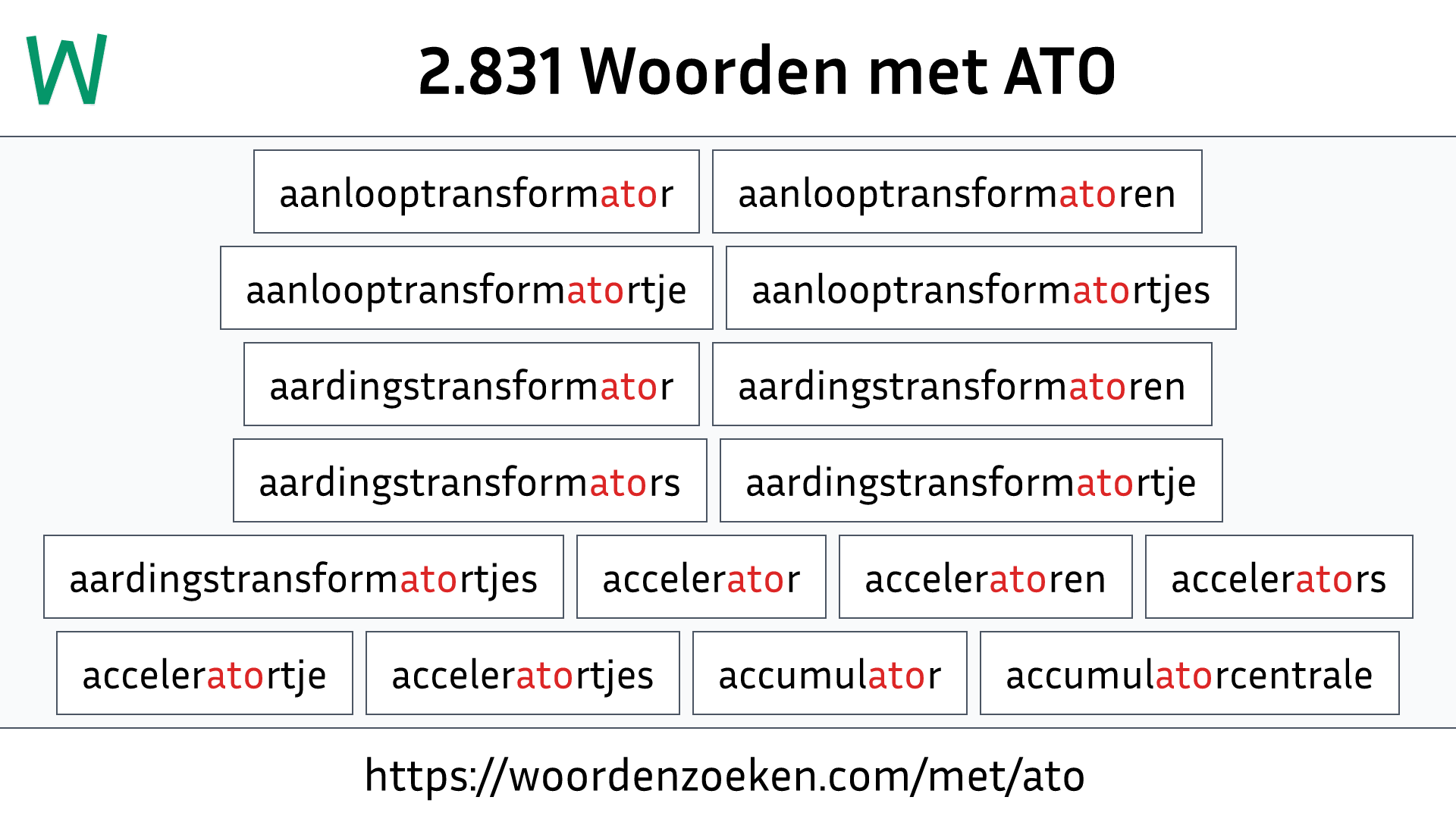 Woorden met ATO