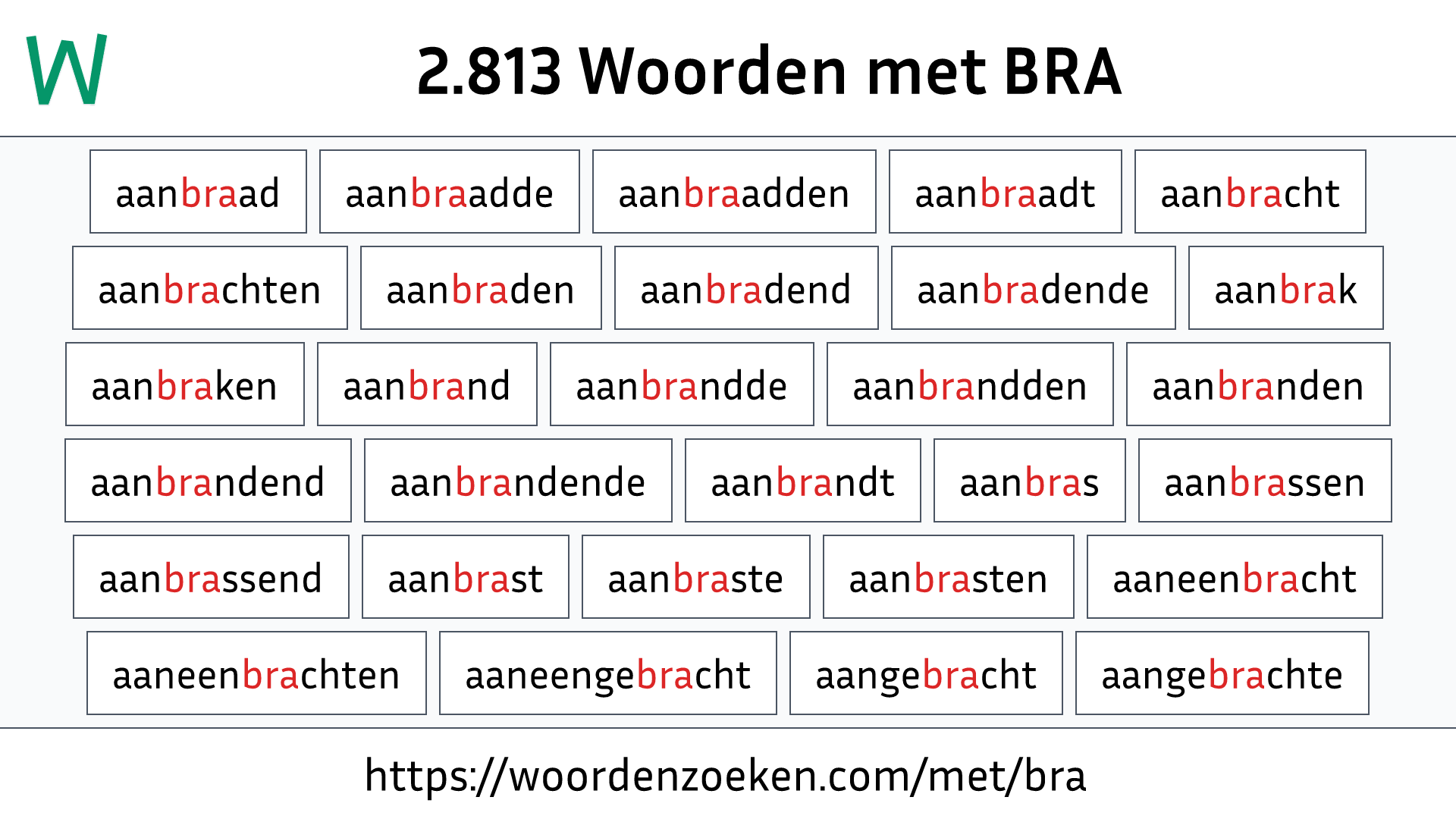 Woorden met BRA