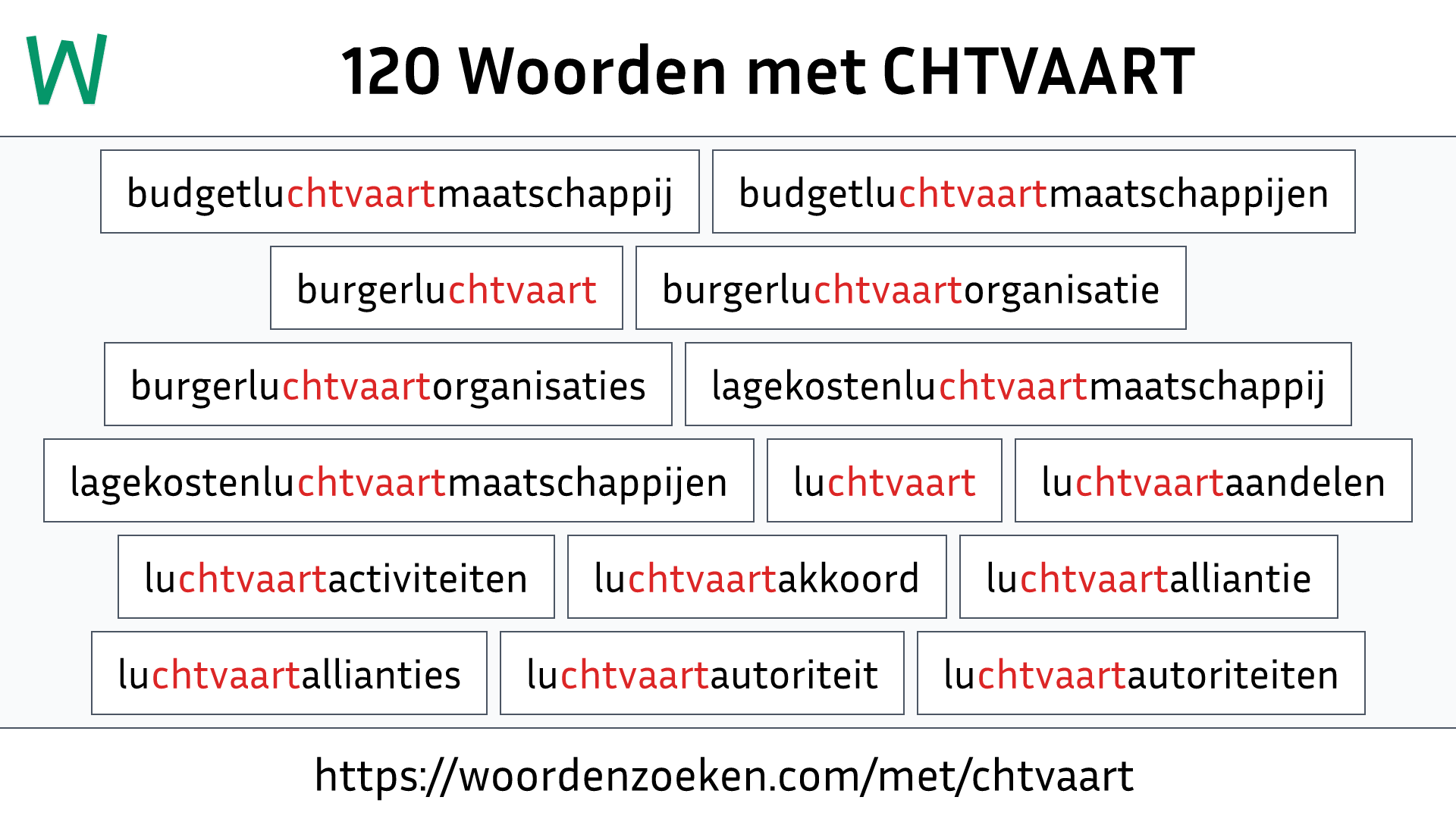 Woorden met CHTVAART