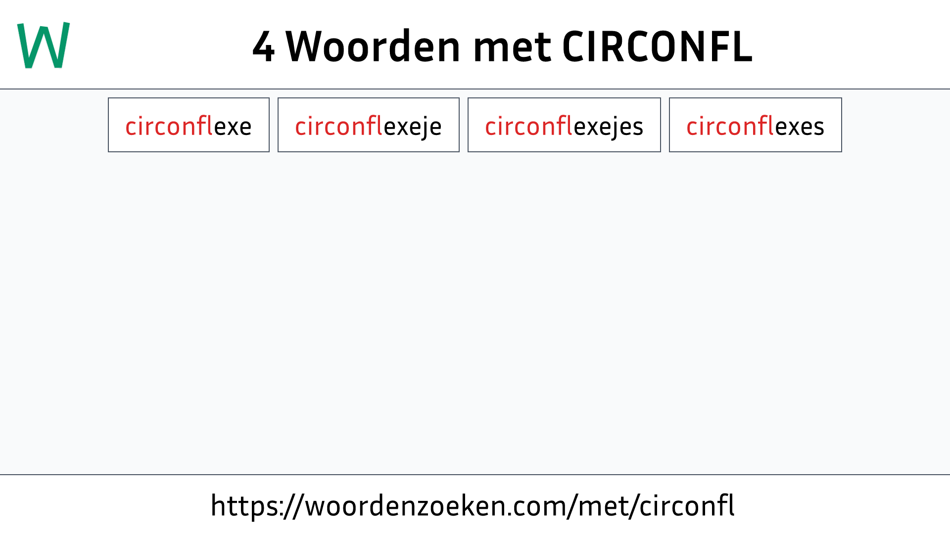 Woorden met CIRCONFL