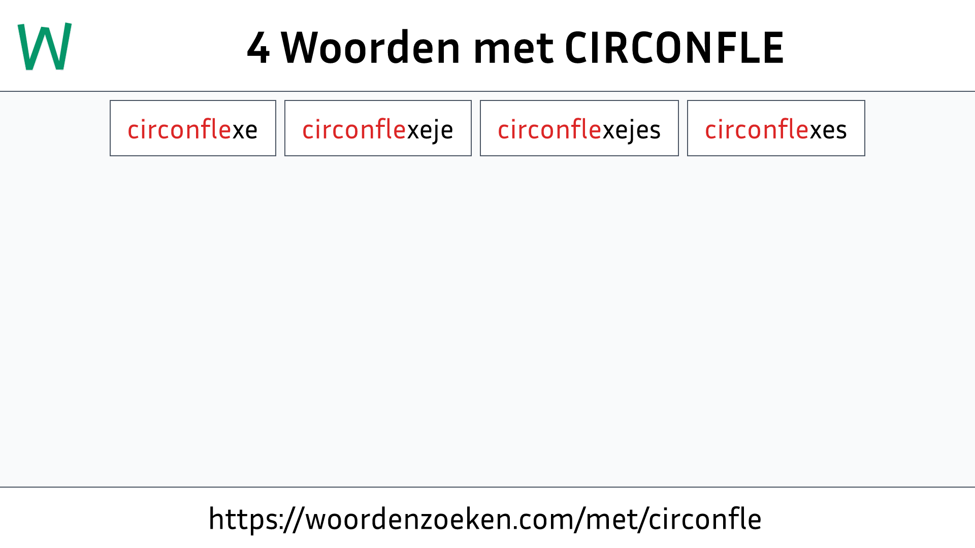 Woorden met CIRCONFLE