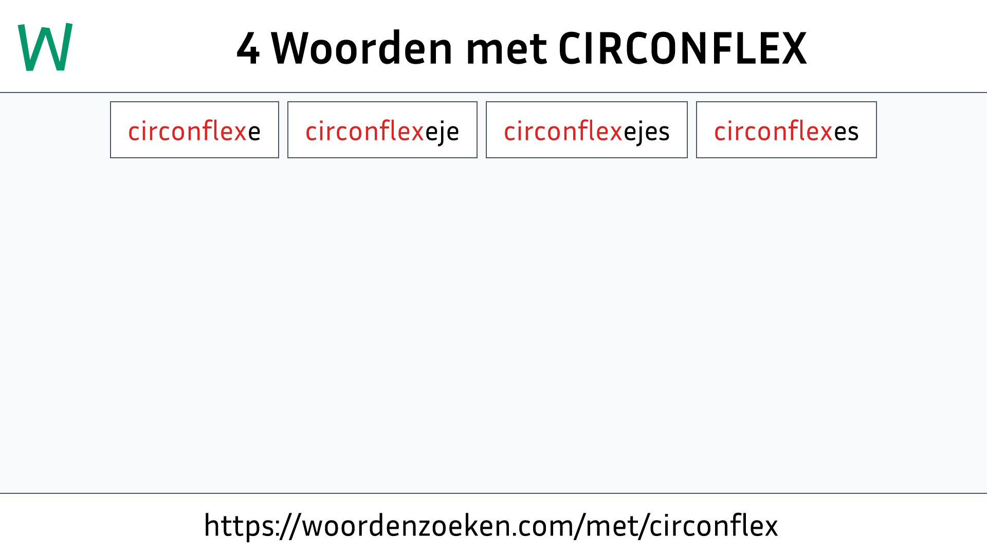 Woorden met CIRCONFLEX