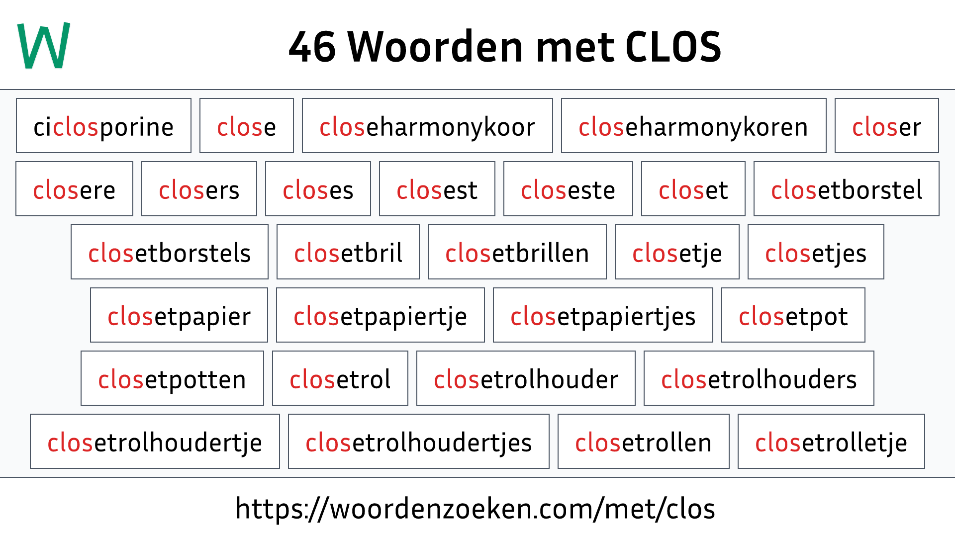 Woorden met CLOS