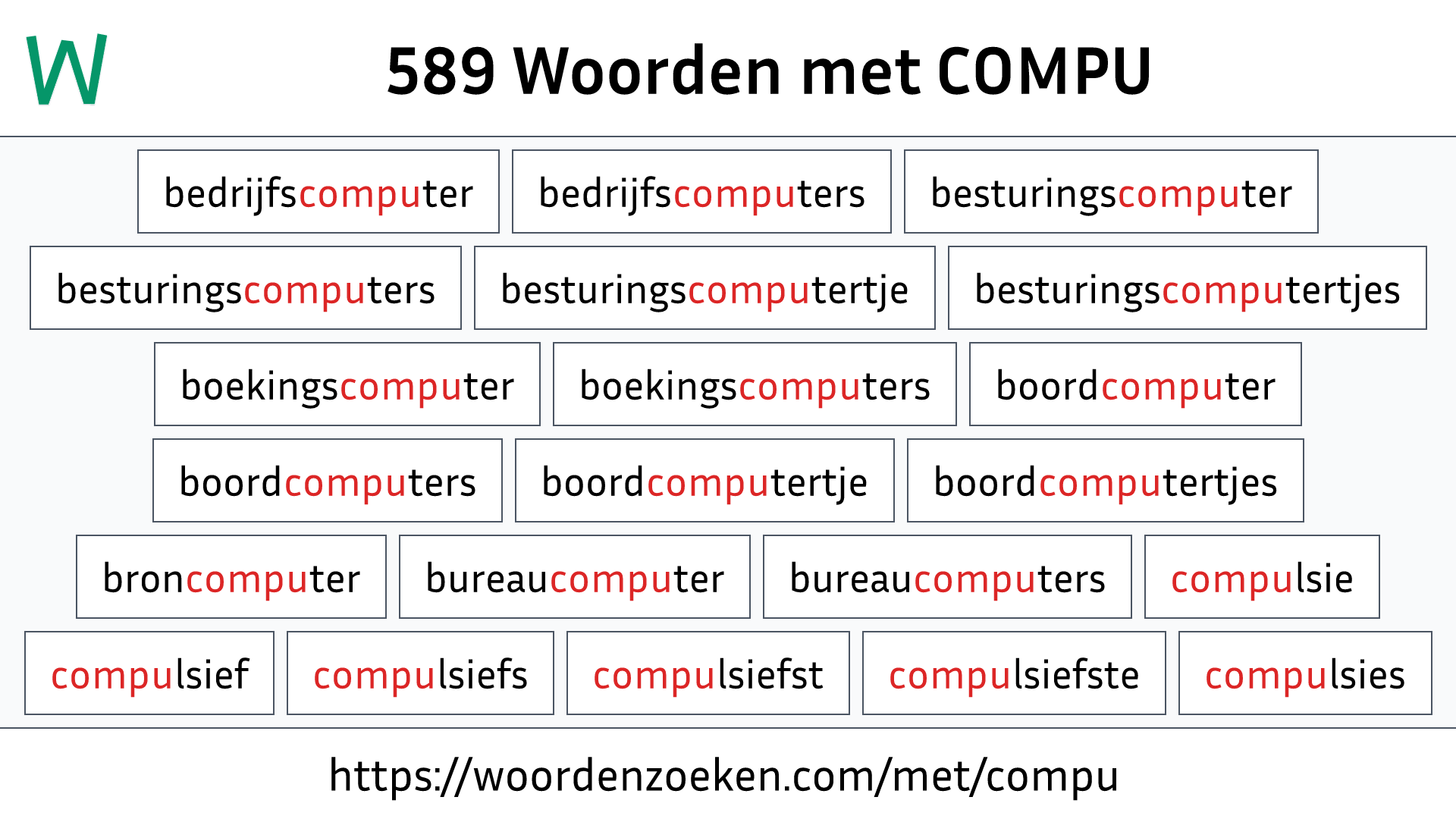 Woorden met COMPU