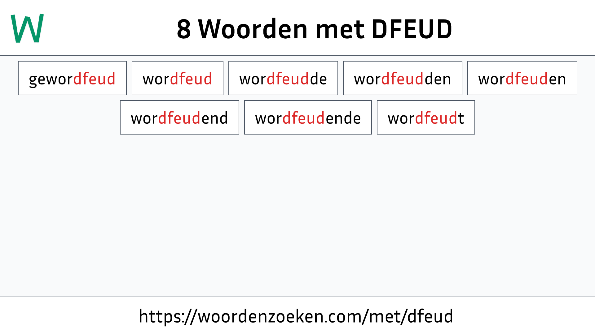 Woorden met DFEUD