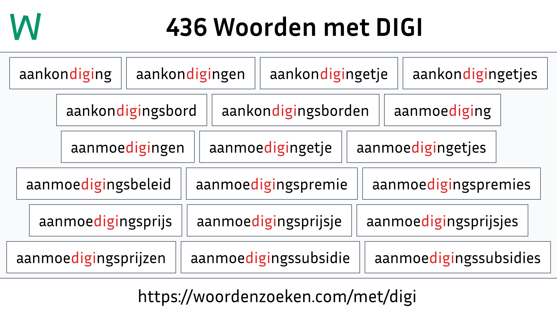 Woorden met DIGI