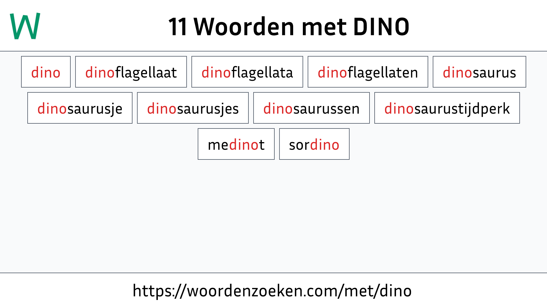 Woorden met DINO