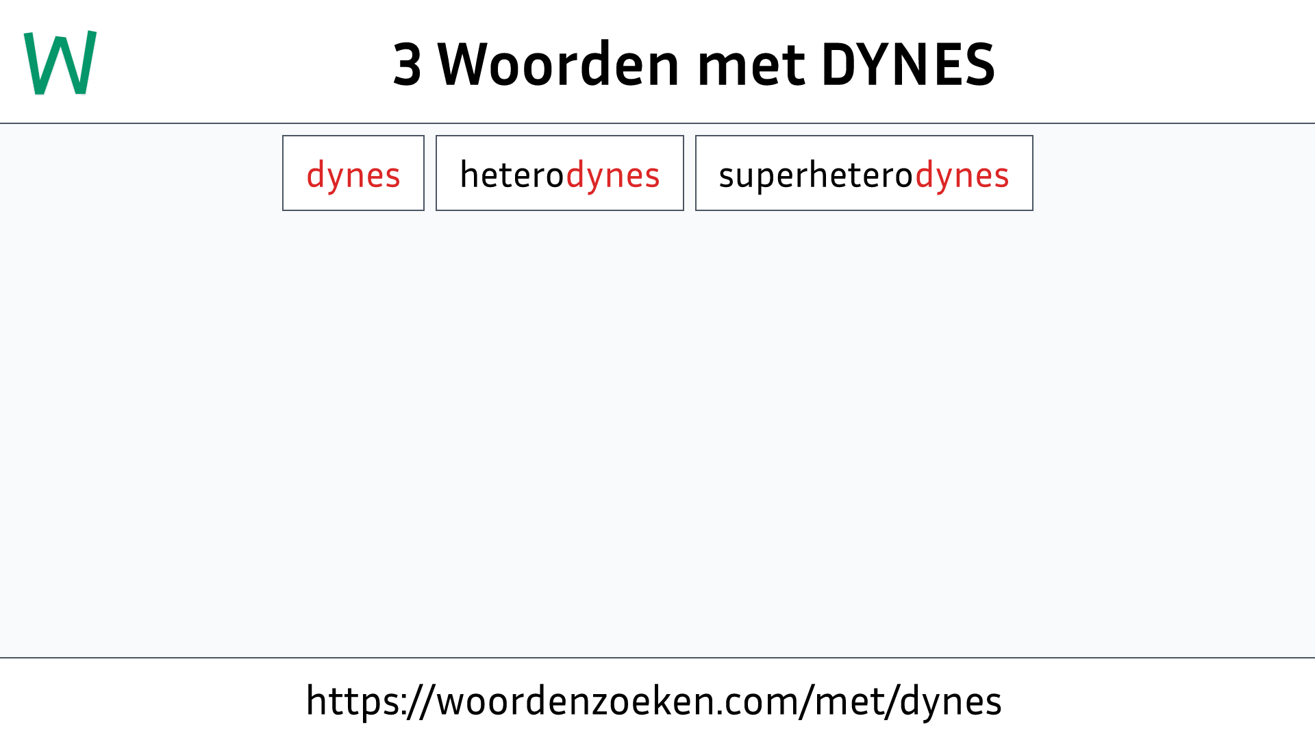 Woorden met DYNES