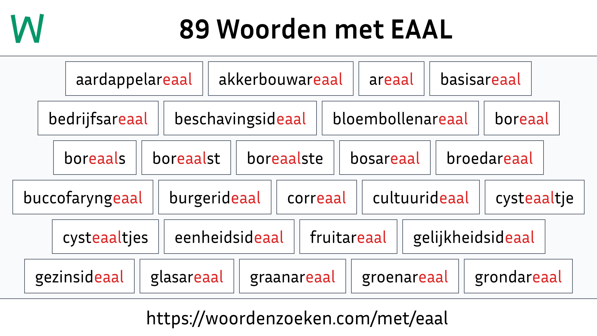 Woorden met EAAL