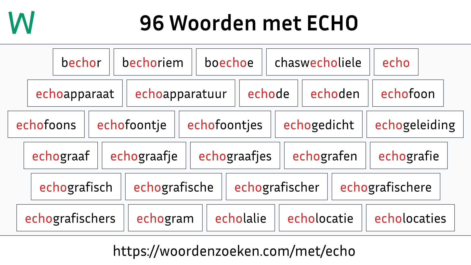 Woorden met ECHO