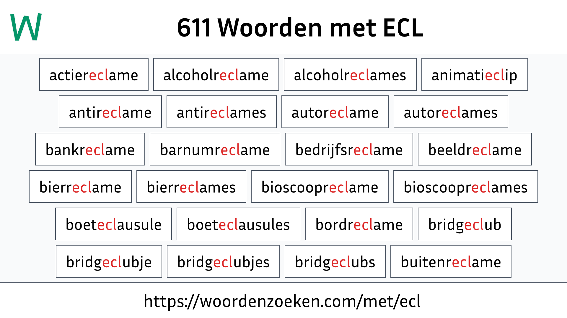 Woorden met ECL