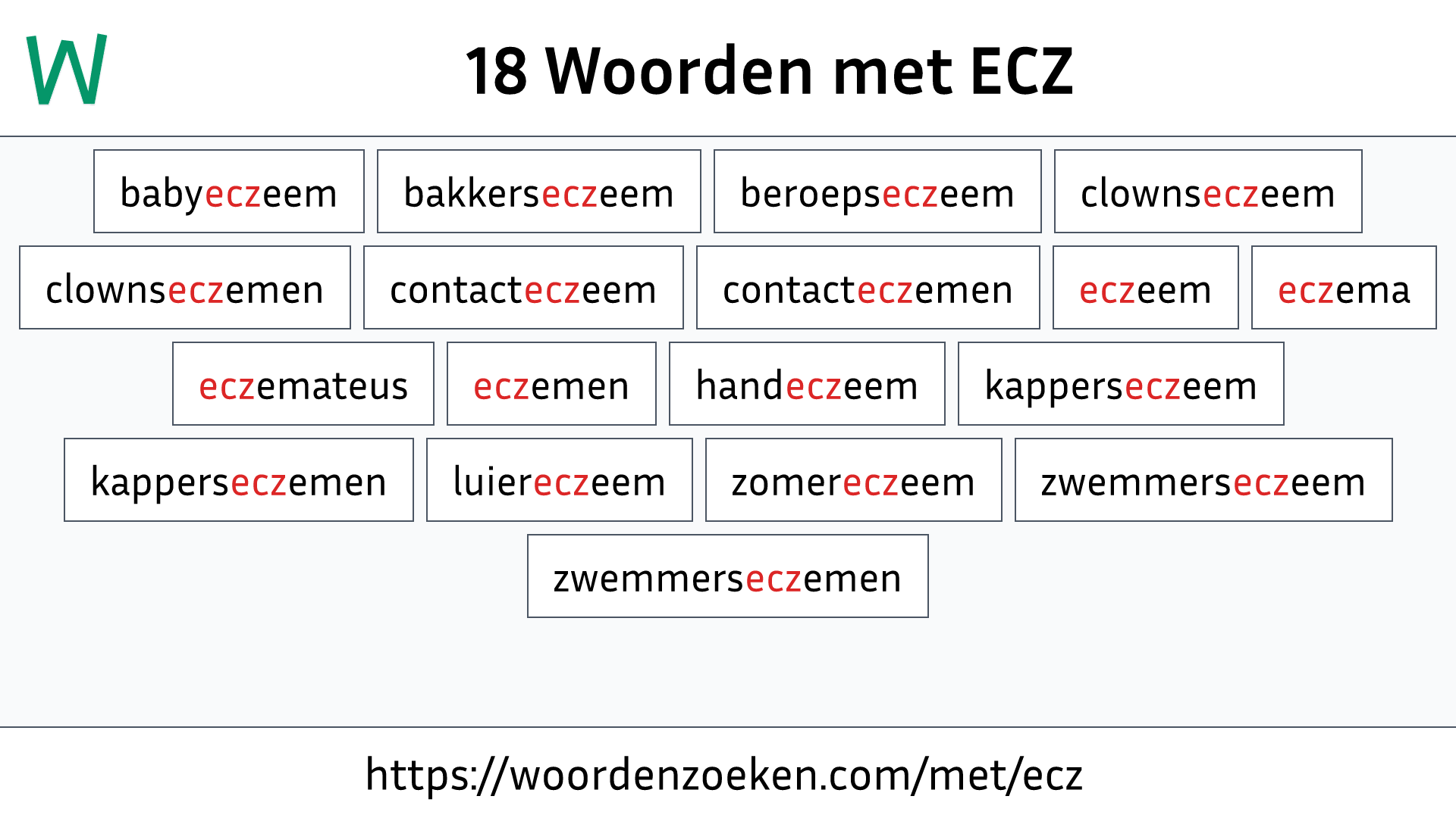 Woorden met ECZ