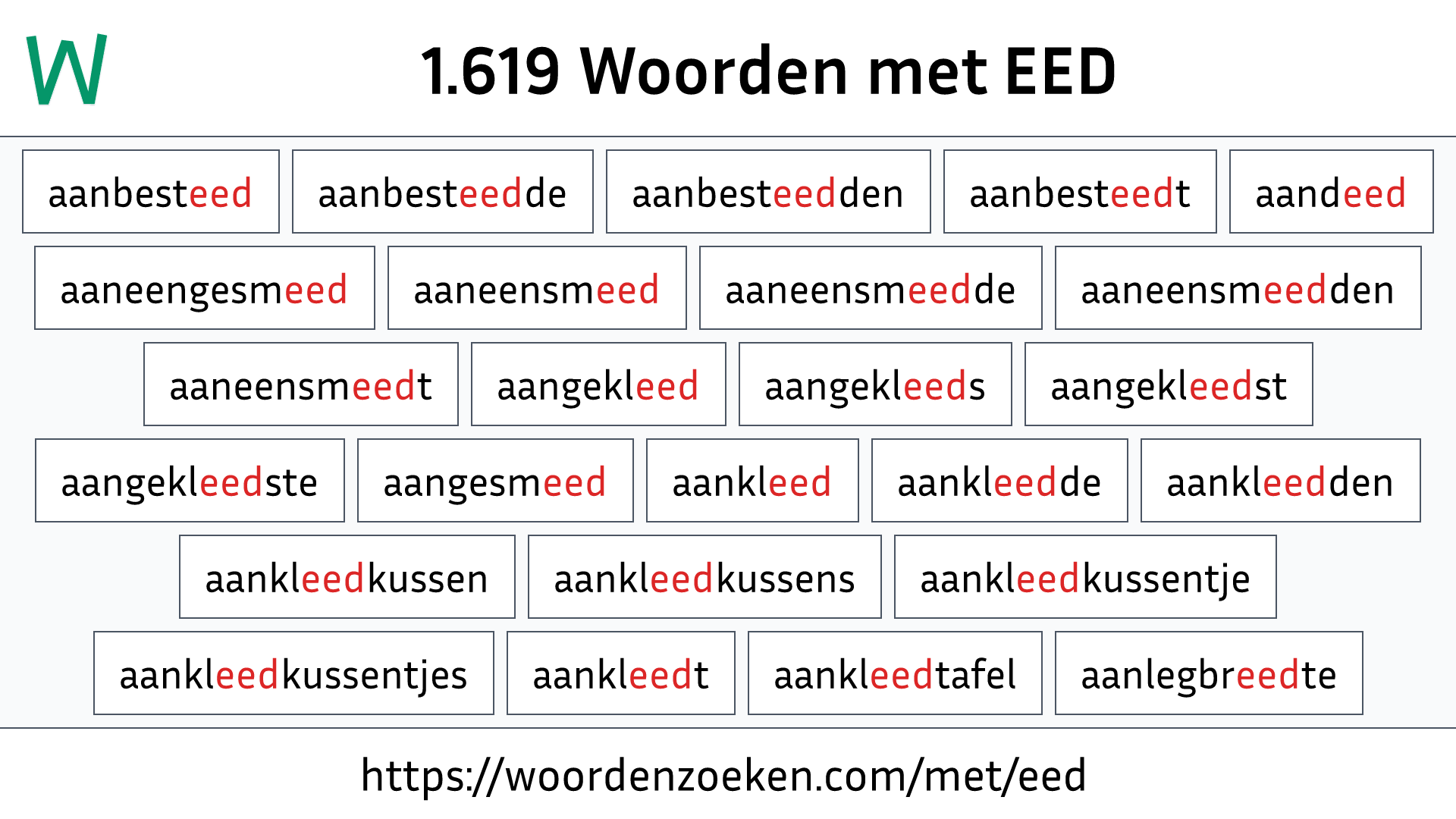 Woorden met EED