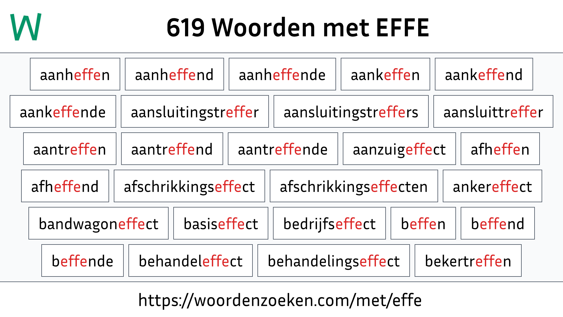 Woorden met EFFE