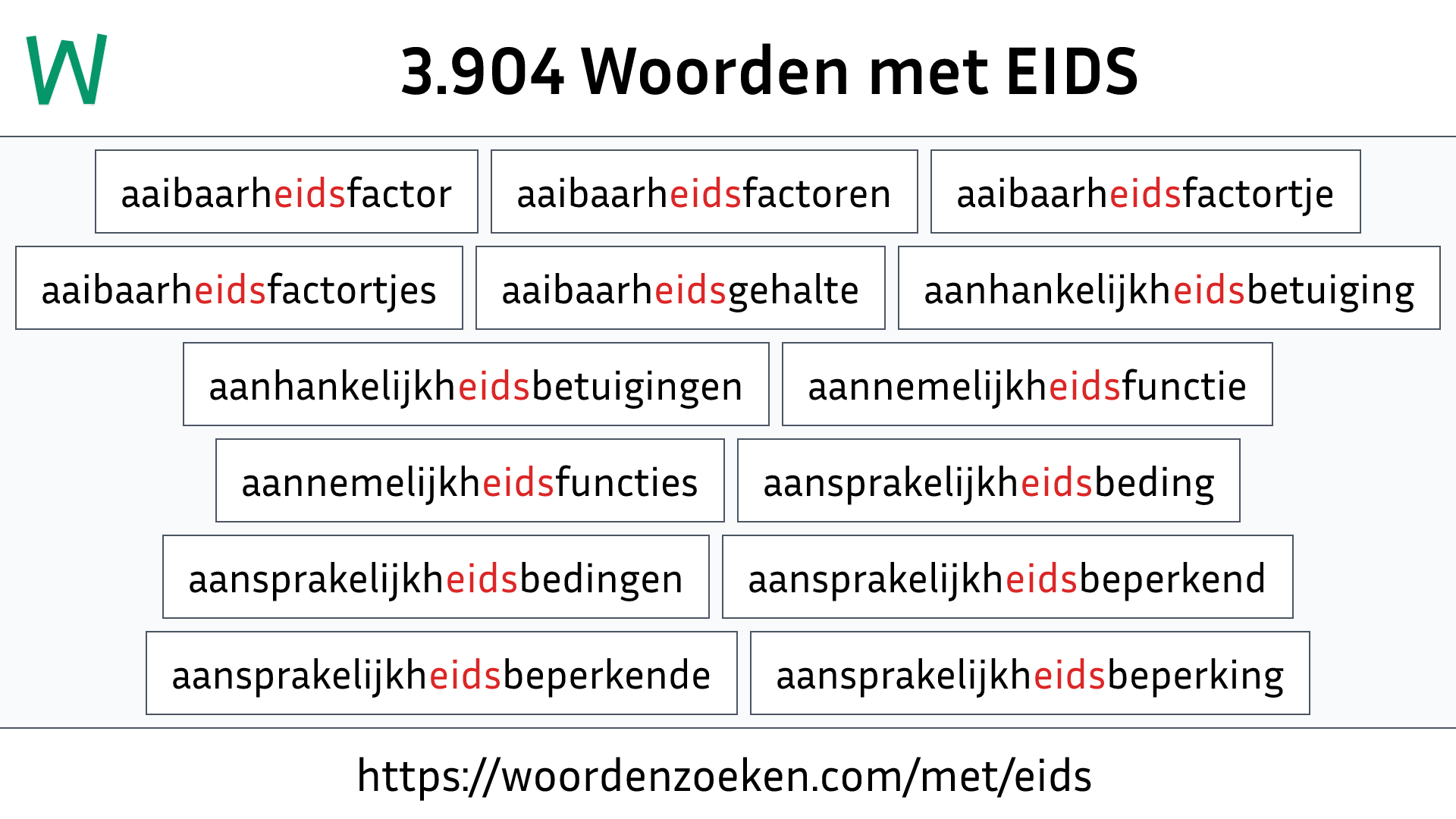 Woorden met EIDS