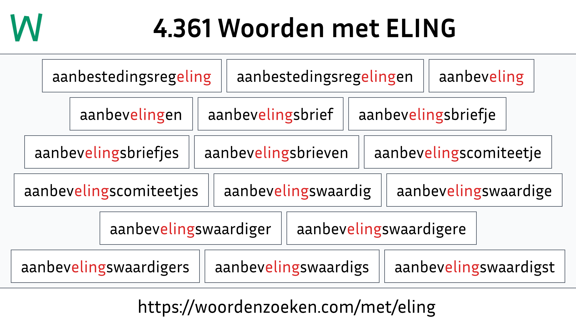 Woorden met ELING