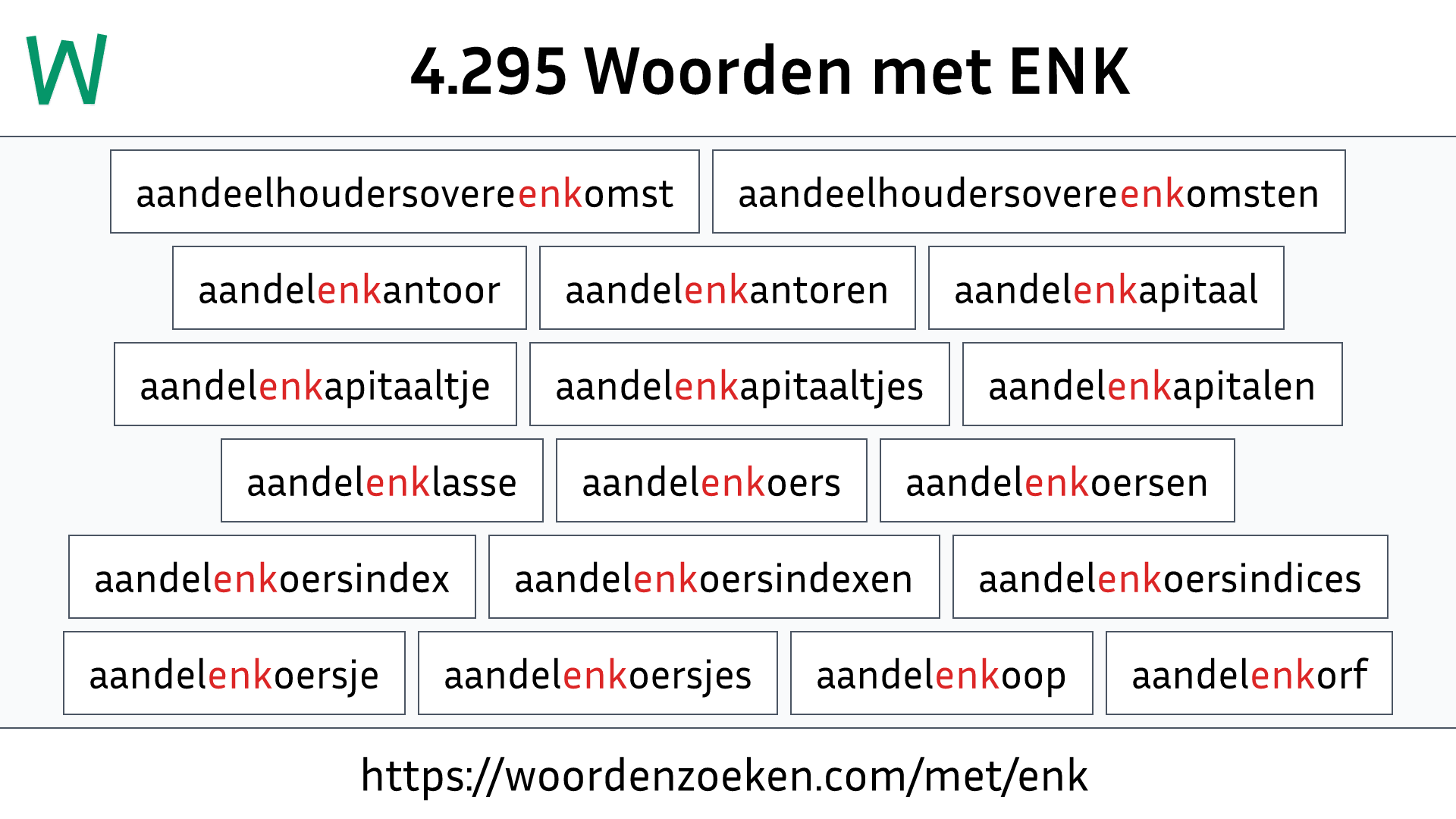 Woorden met ENK