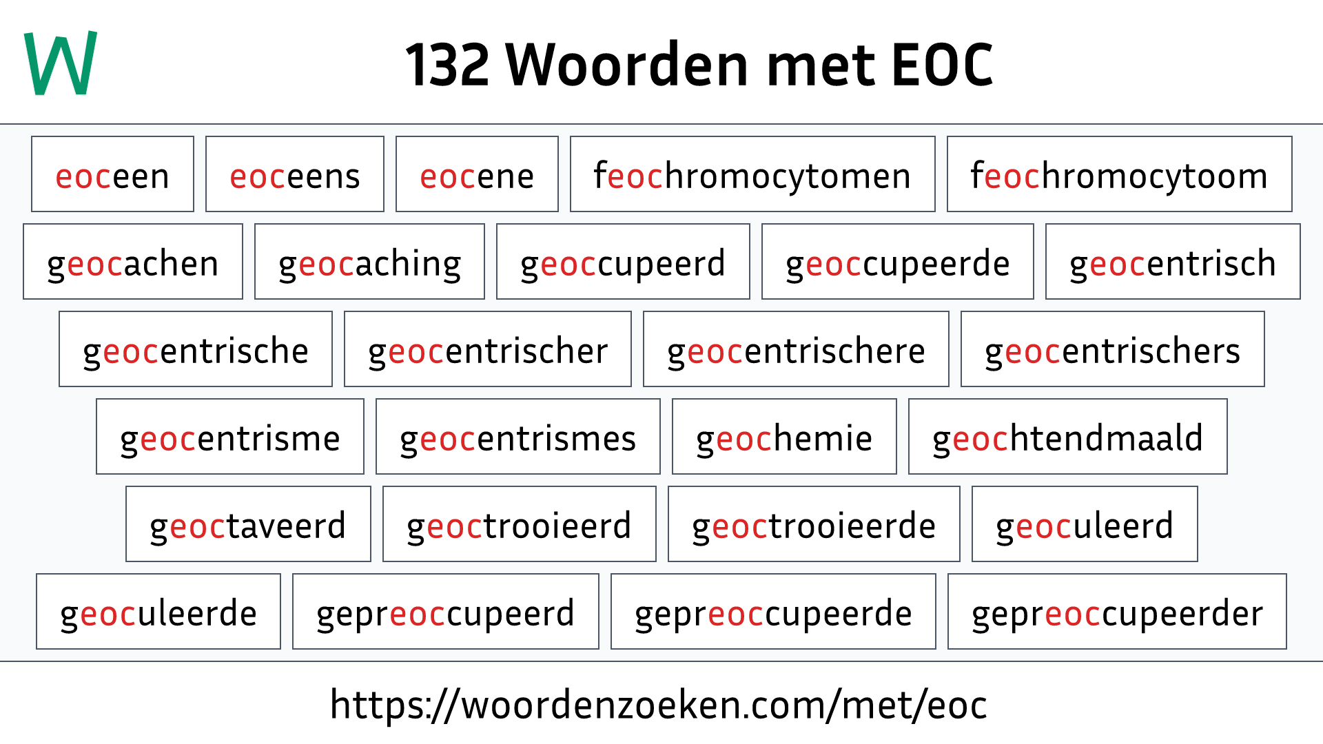 Woorden met EOC