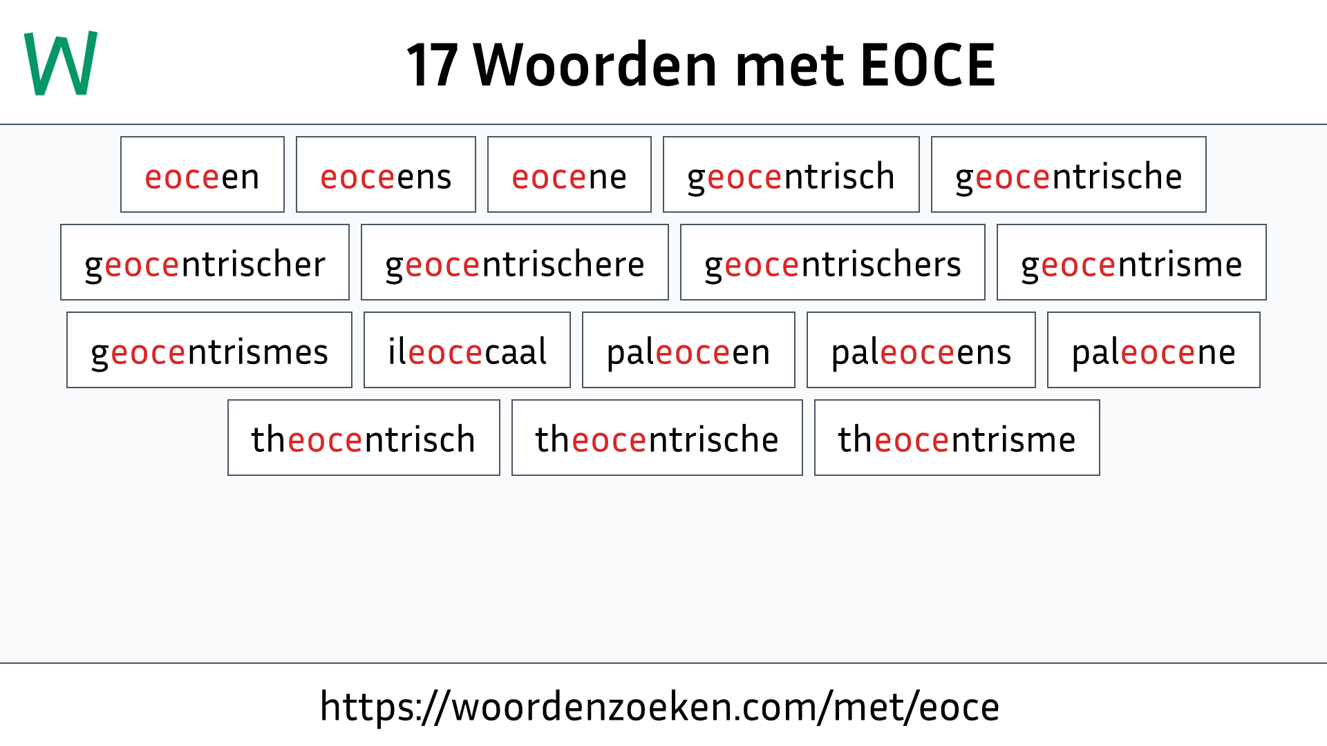 Woorden met EOCE