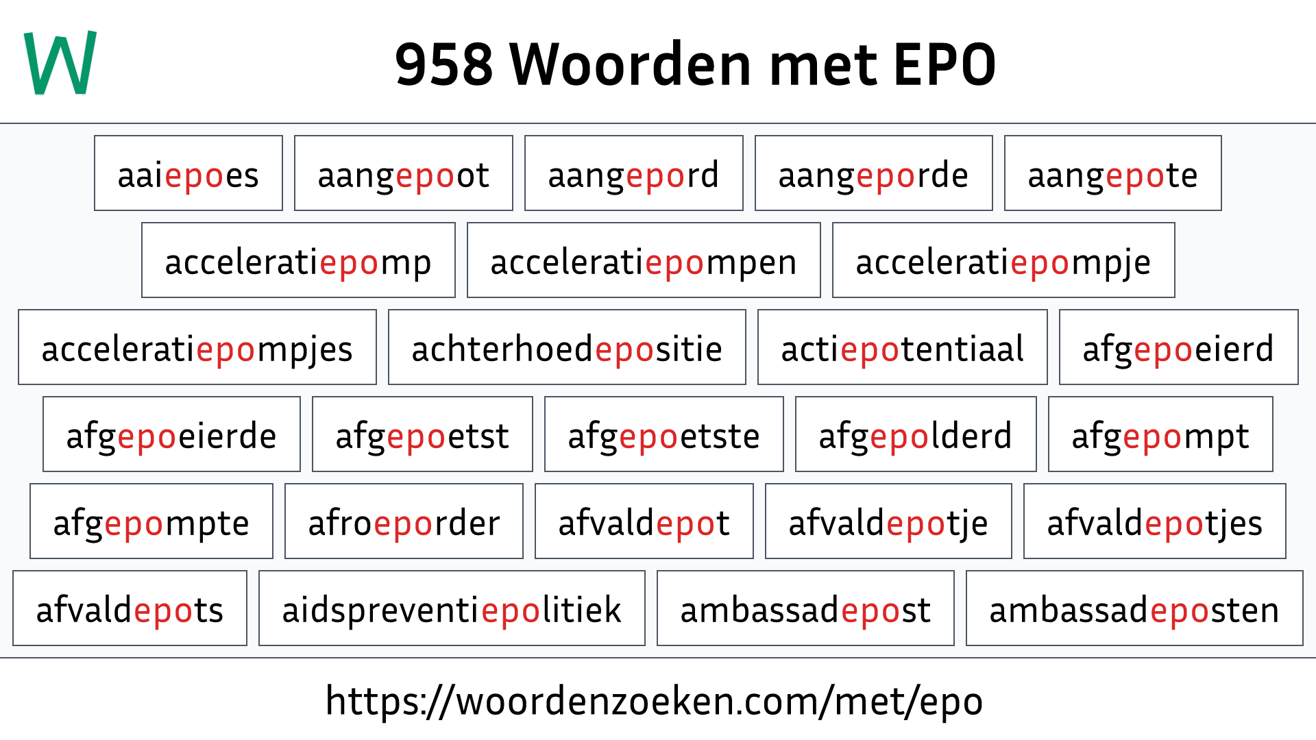 Woorden met EPO