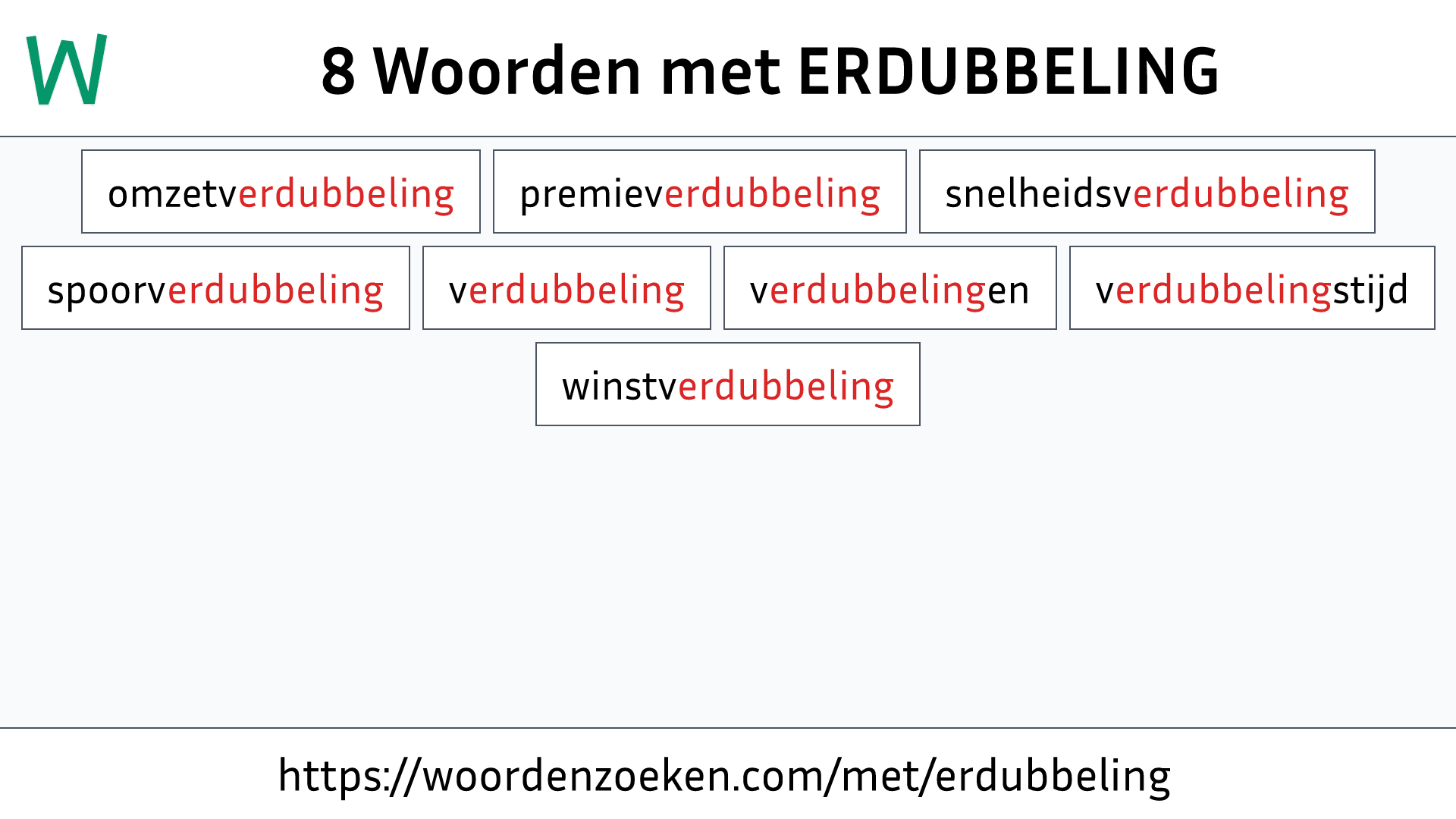 Woorden met ERDUBBELING