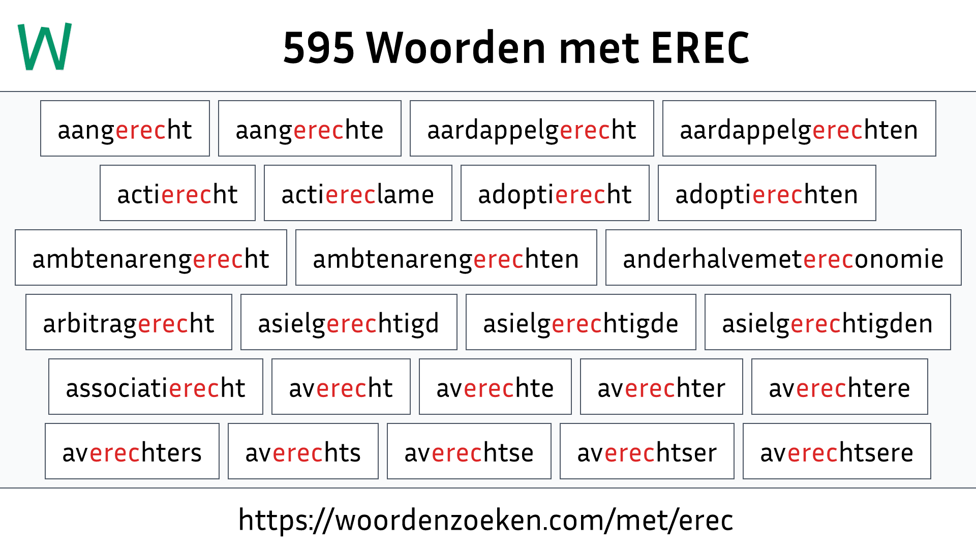 Woorden met EREC