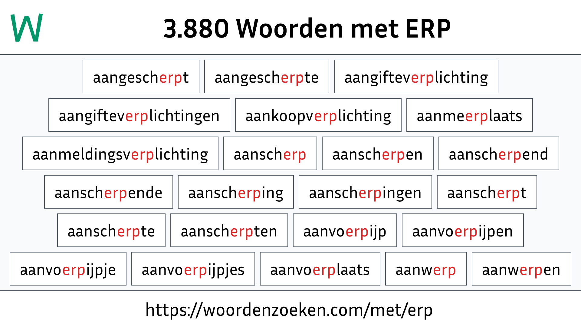 Woorden met ERP