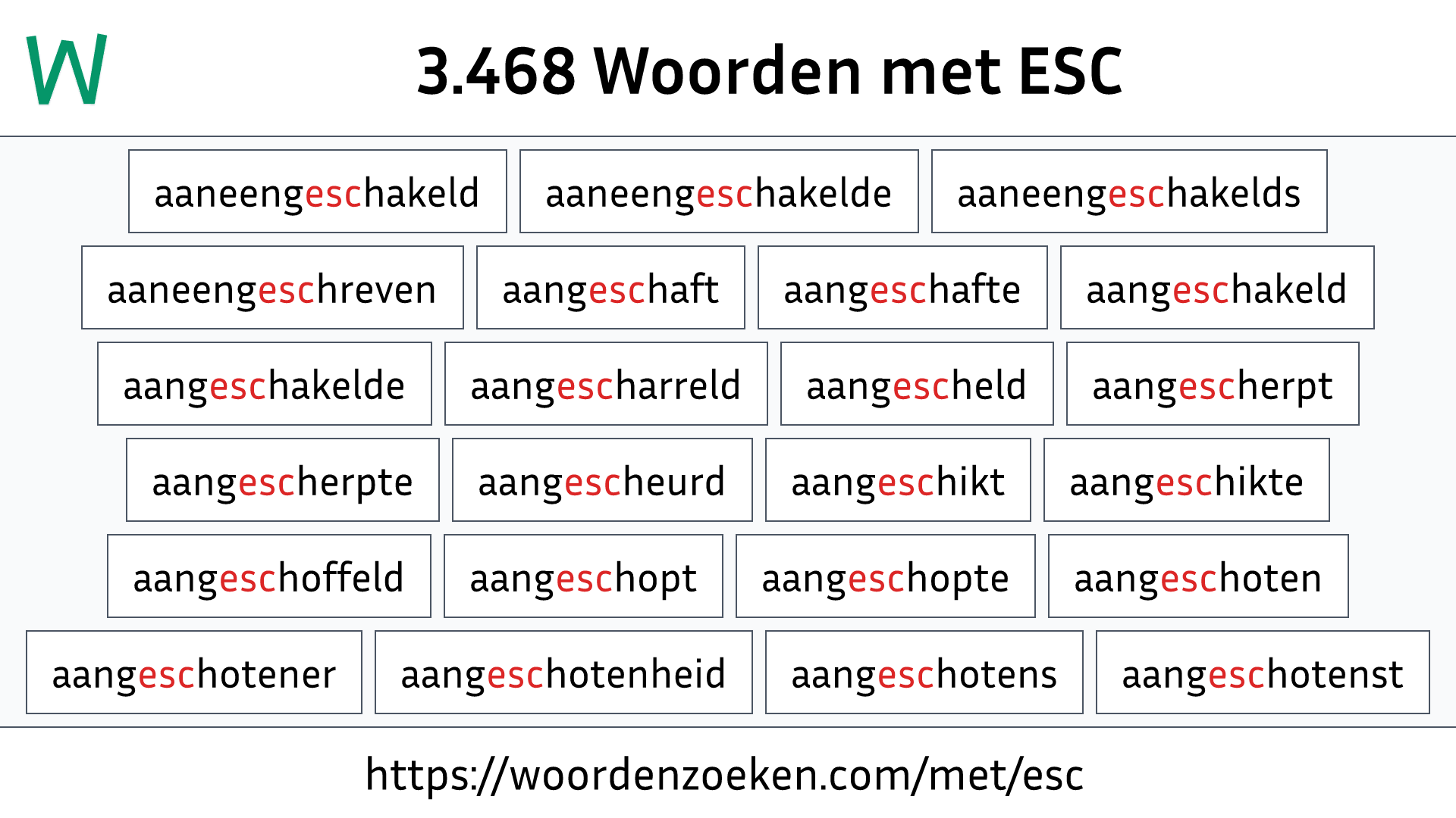 Woorden met ESC