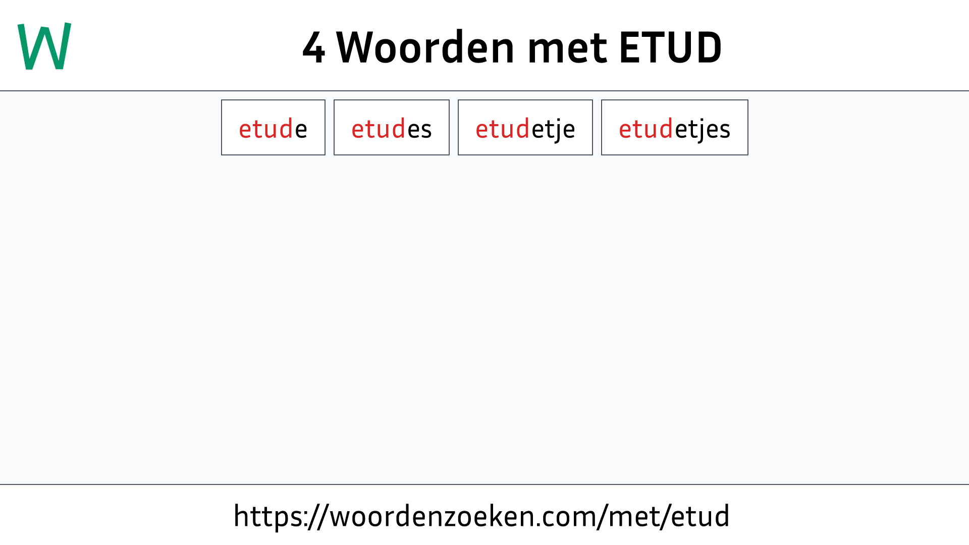 Woorden met ETUD