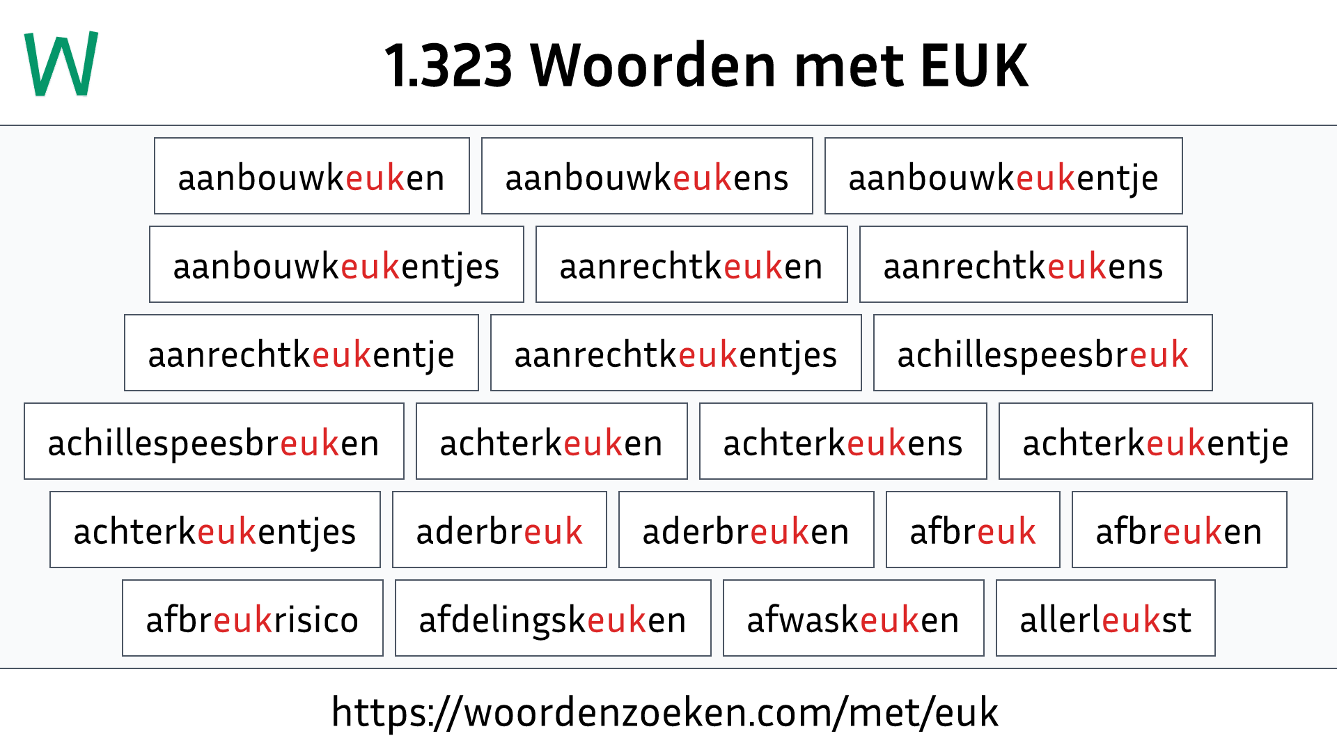 Woorden met EUK