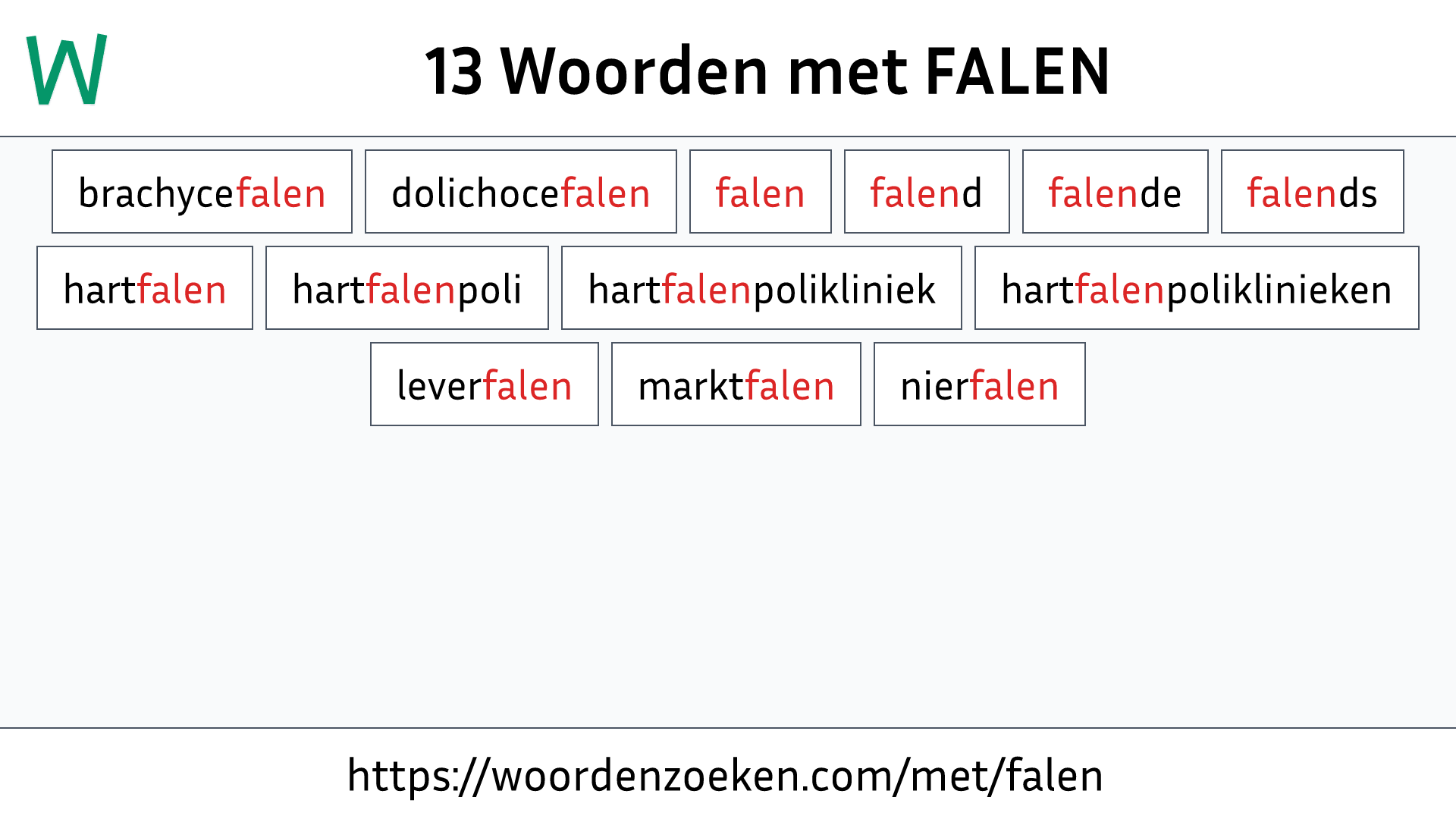 Woorden met FALEN