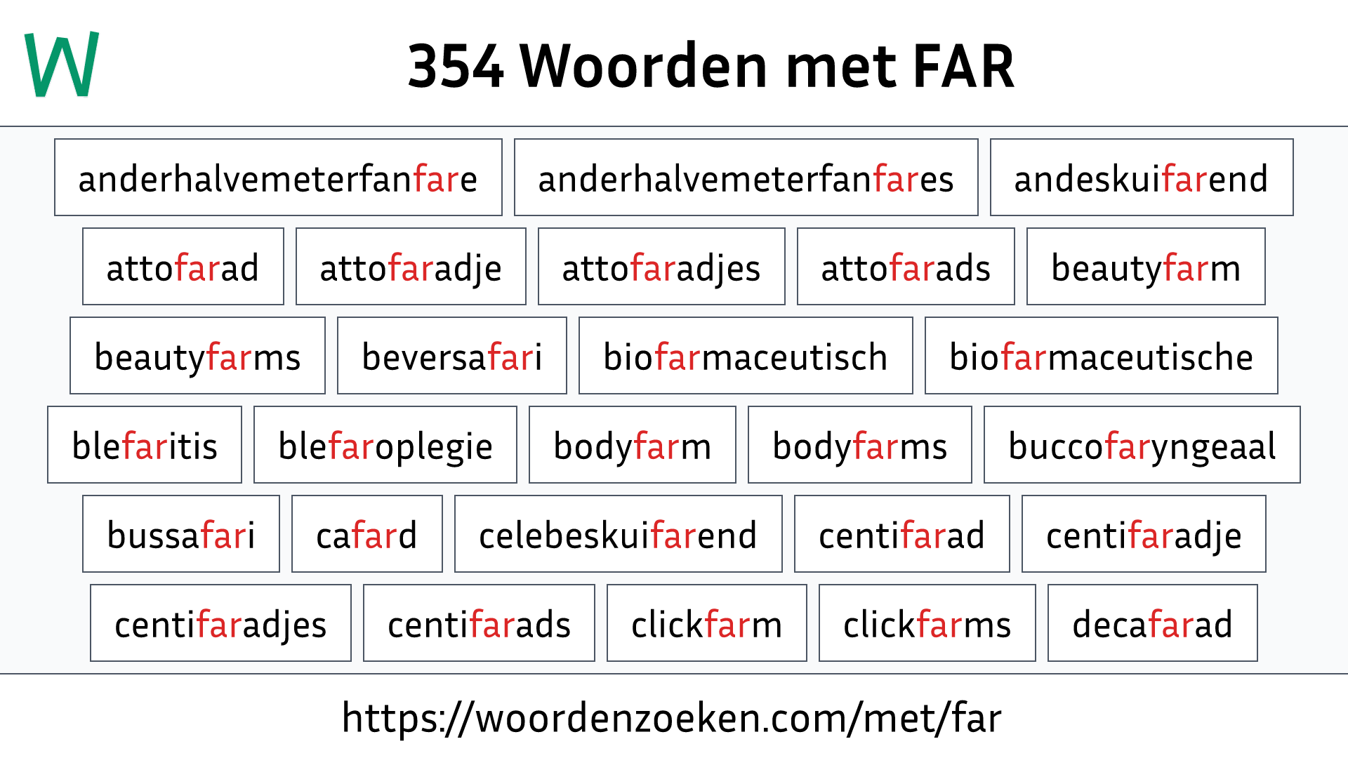 Woorden met FAR