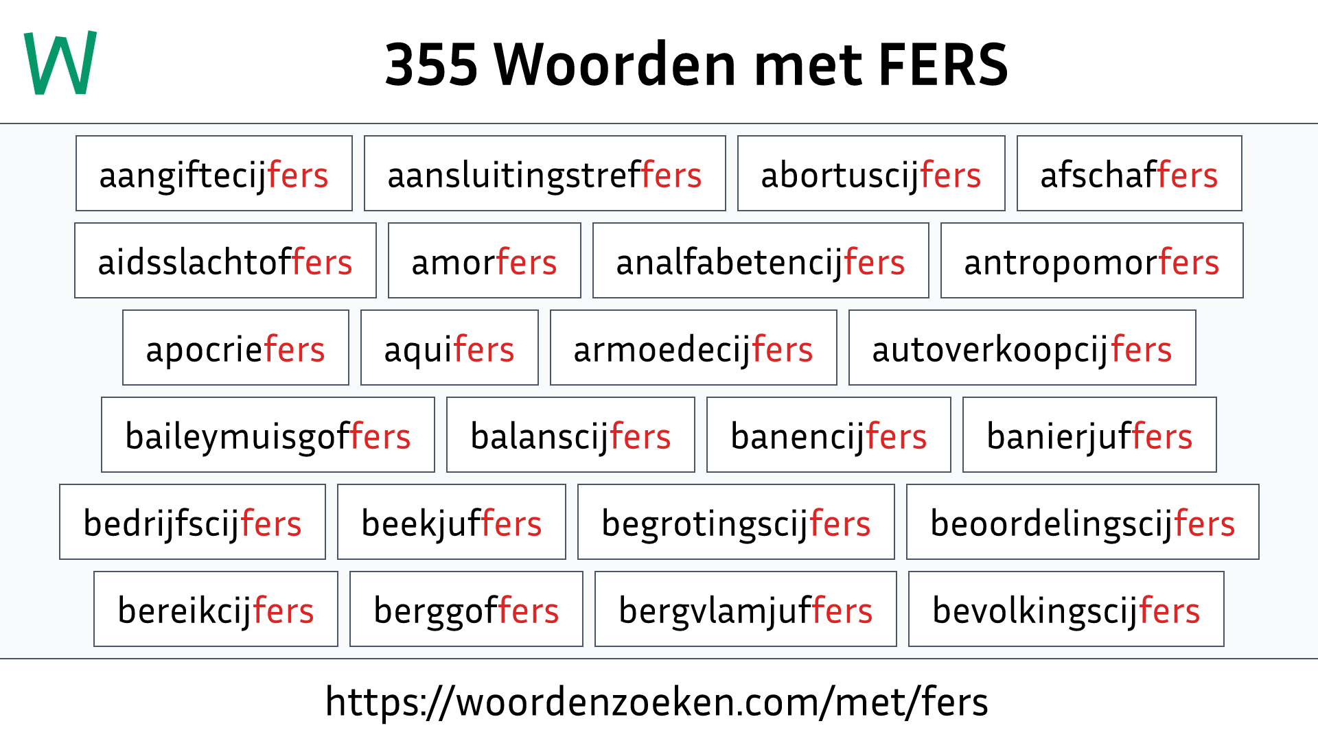 Woorden met FERS