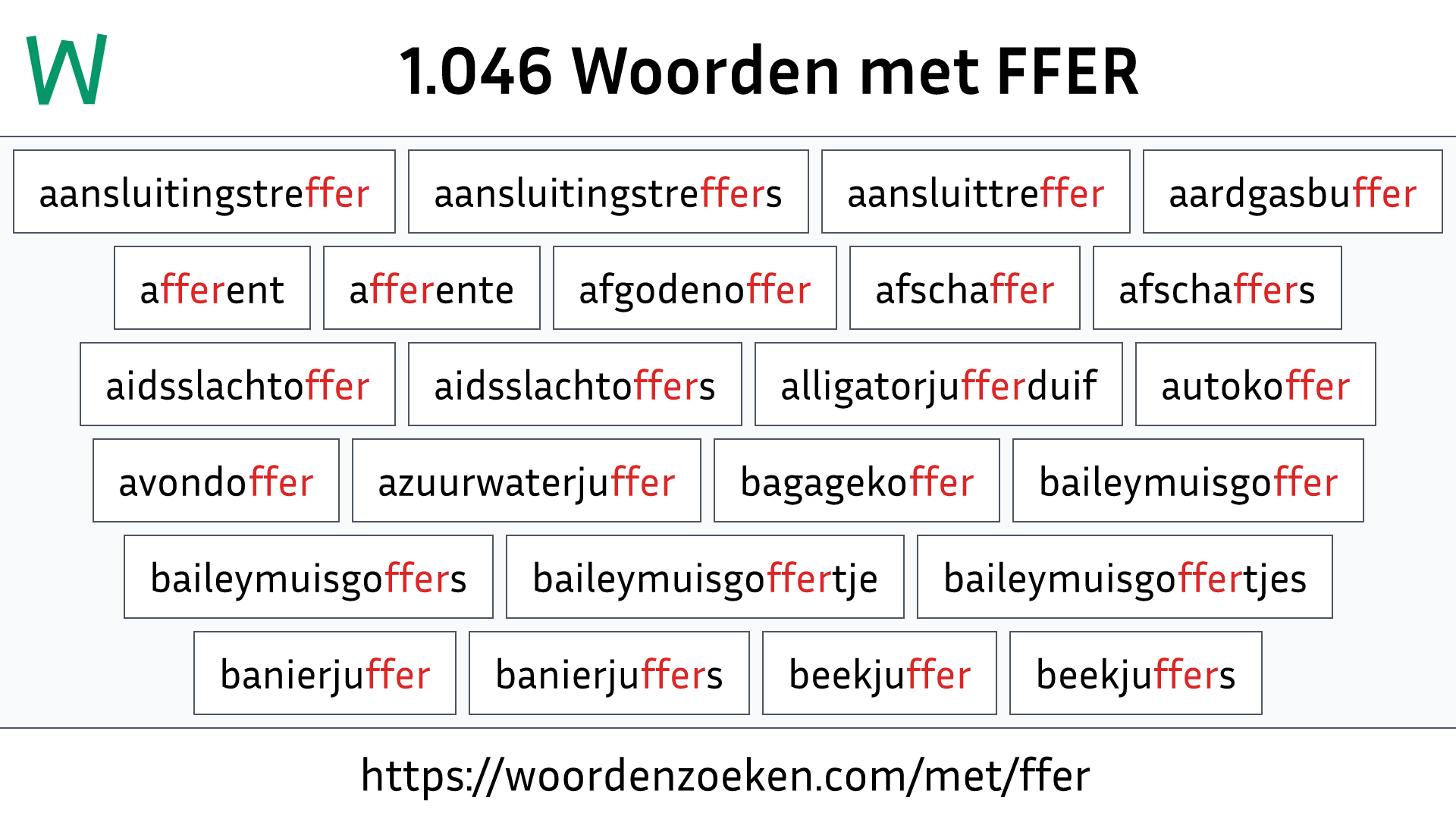 Woorden met FFER