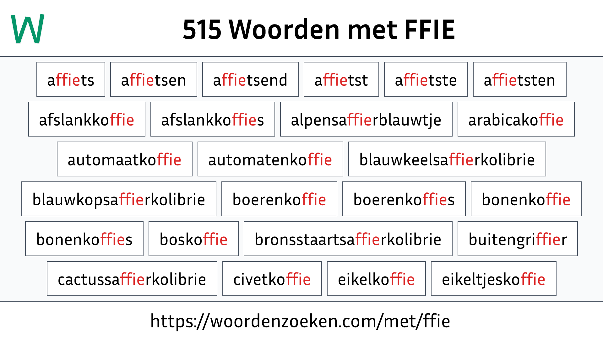 Woorden met FFIE