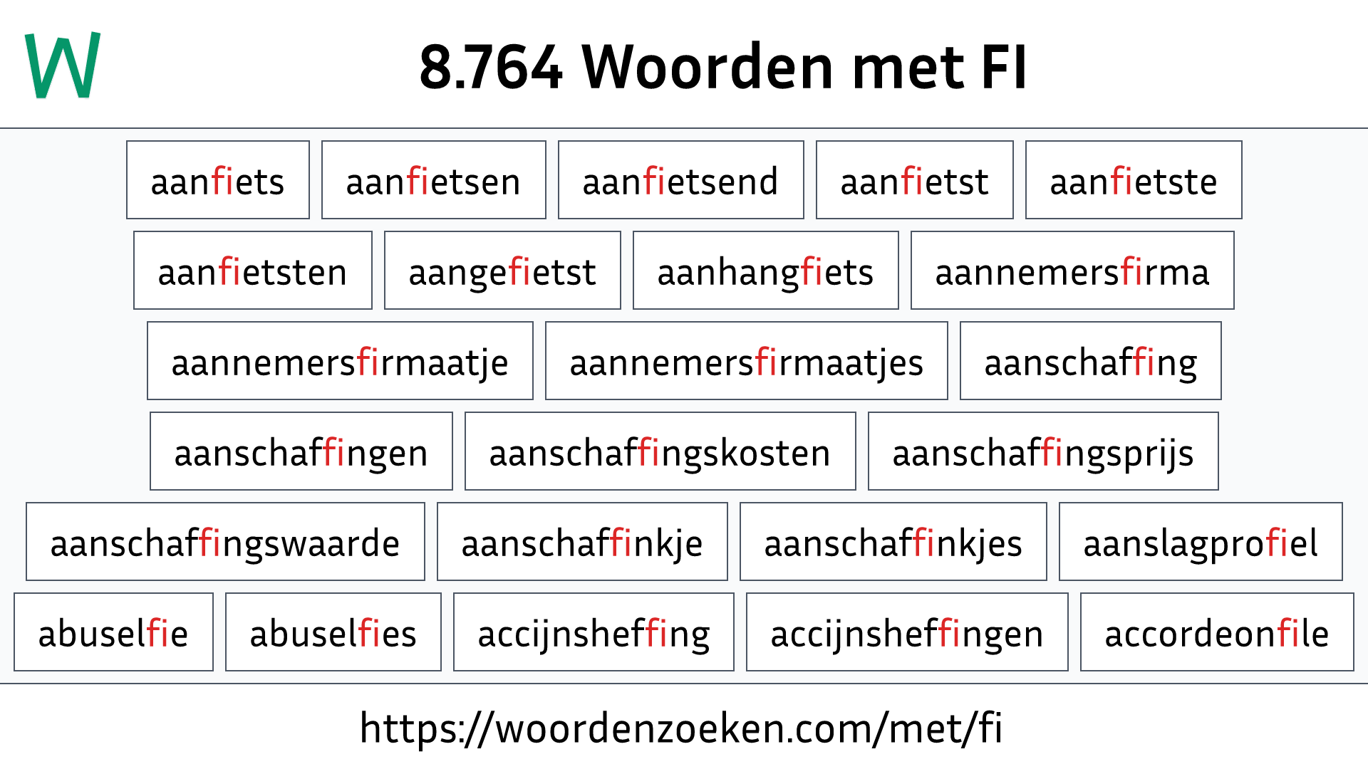 Woorden met FI