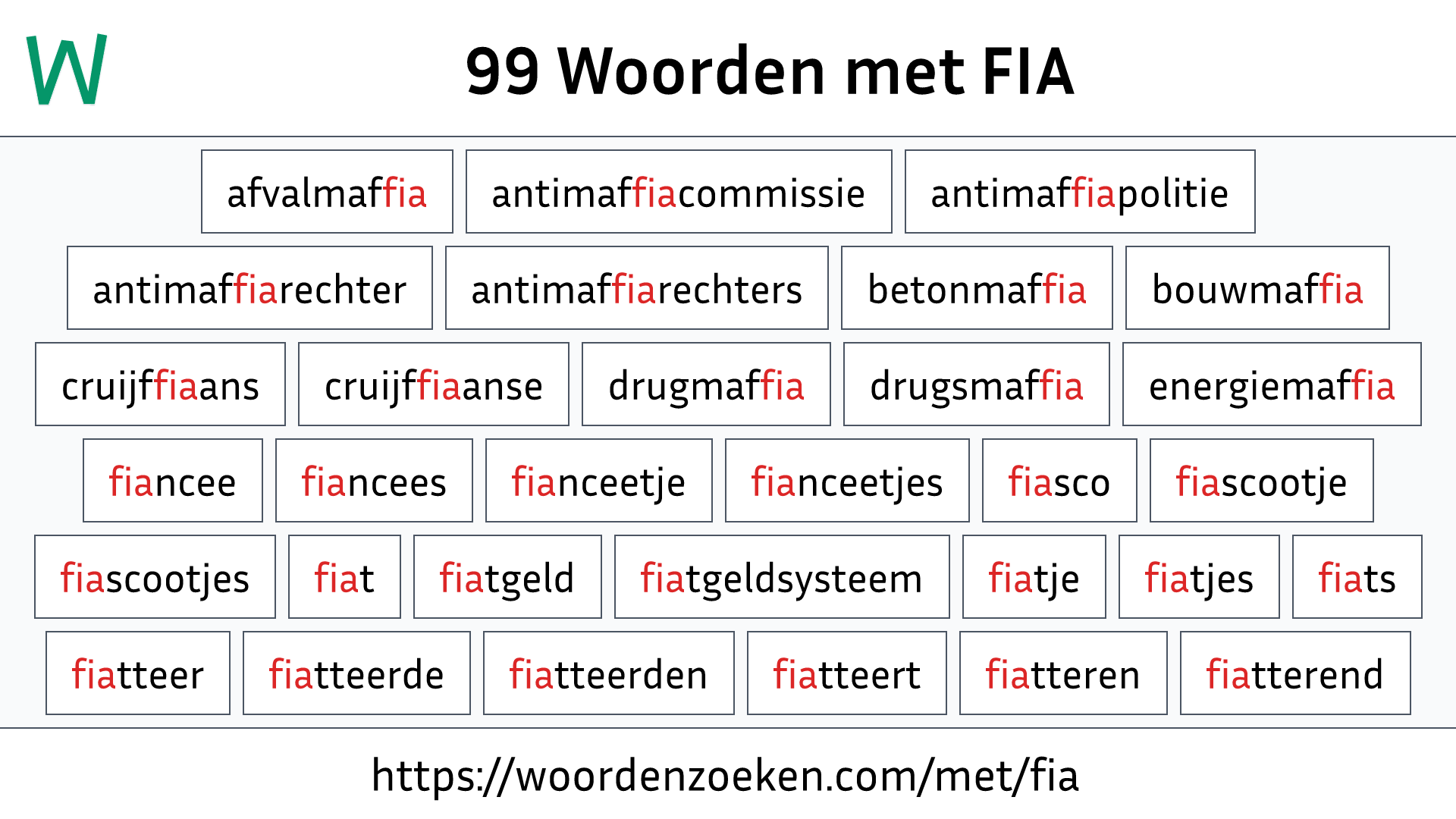 Woorden met FIA