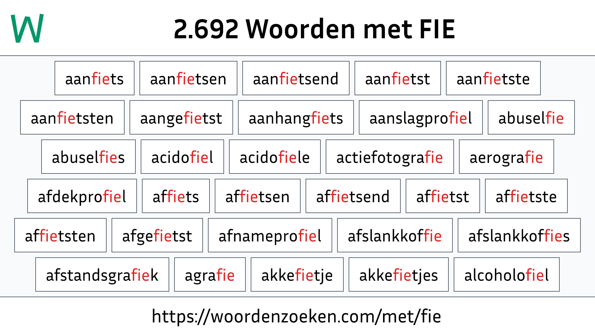 Woorden met FIE