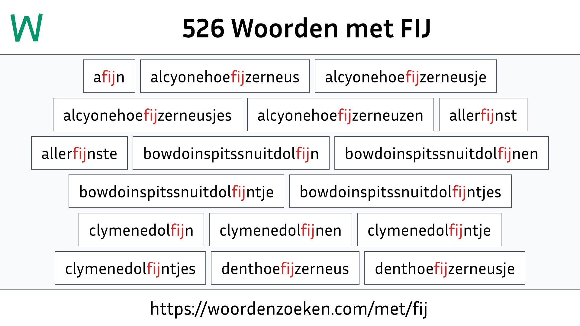 Woorden met FIJ